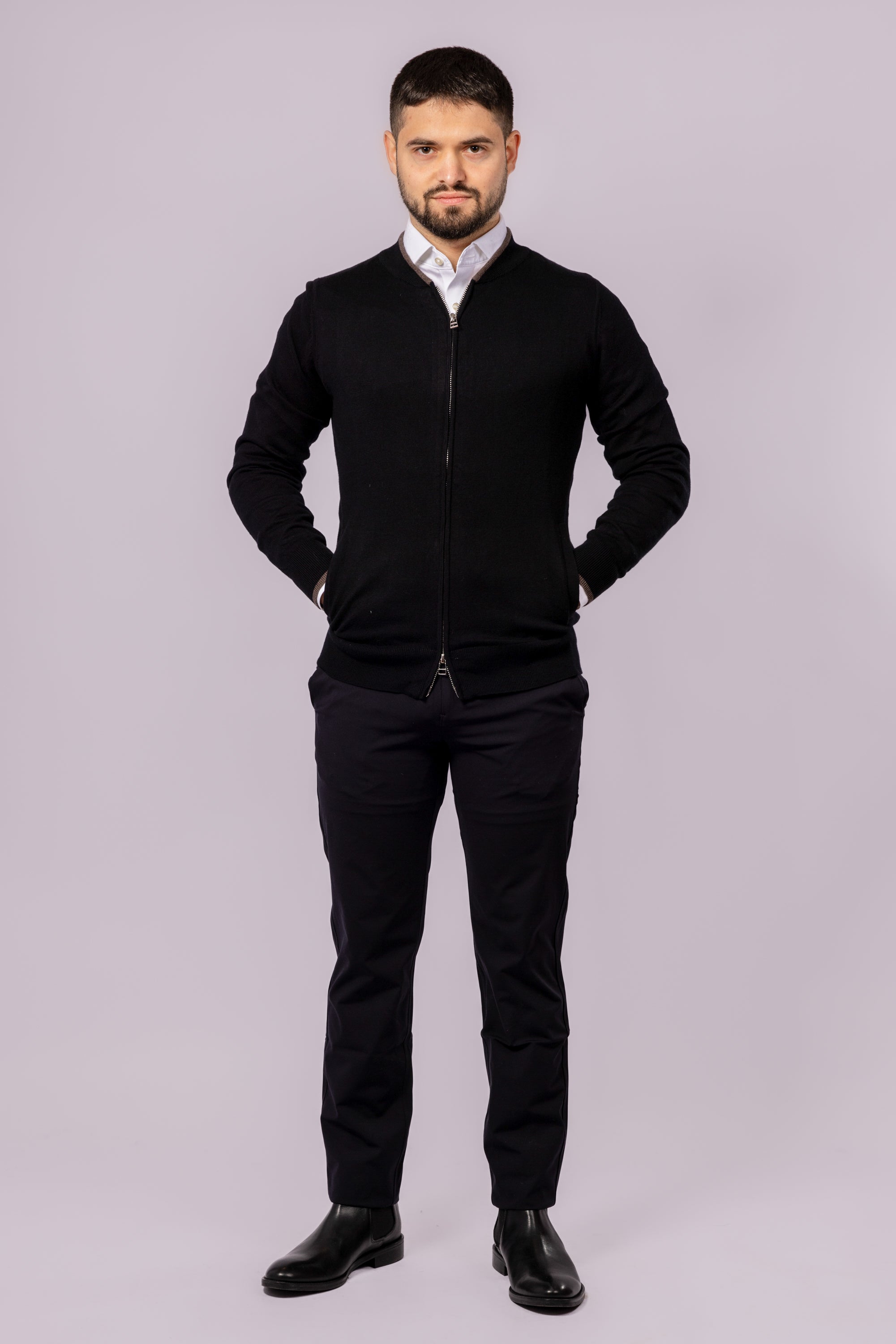 Ottoman Full Zip Cardigan - Atica Man