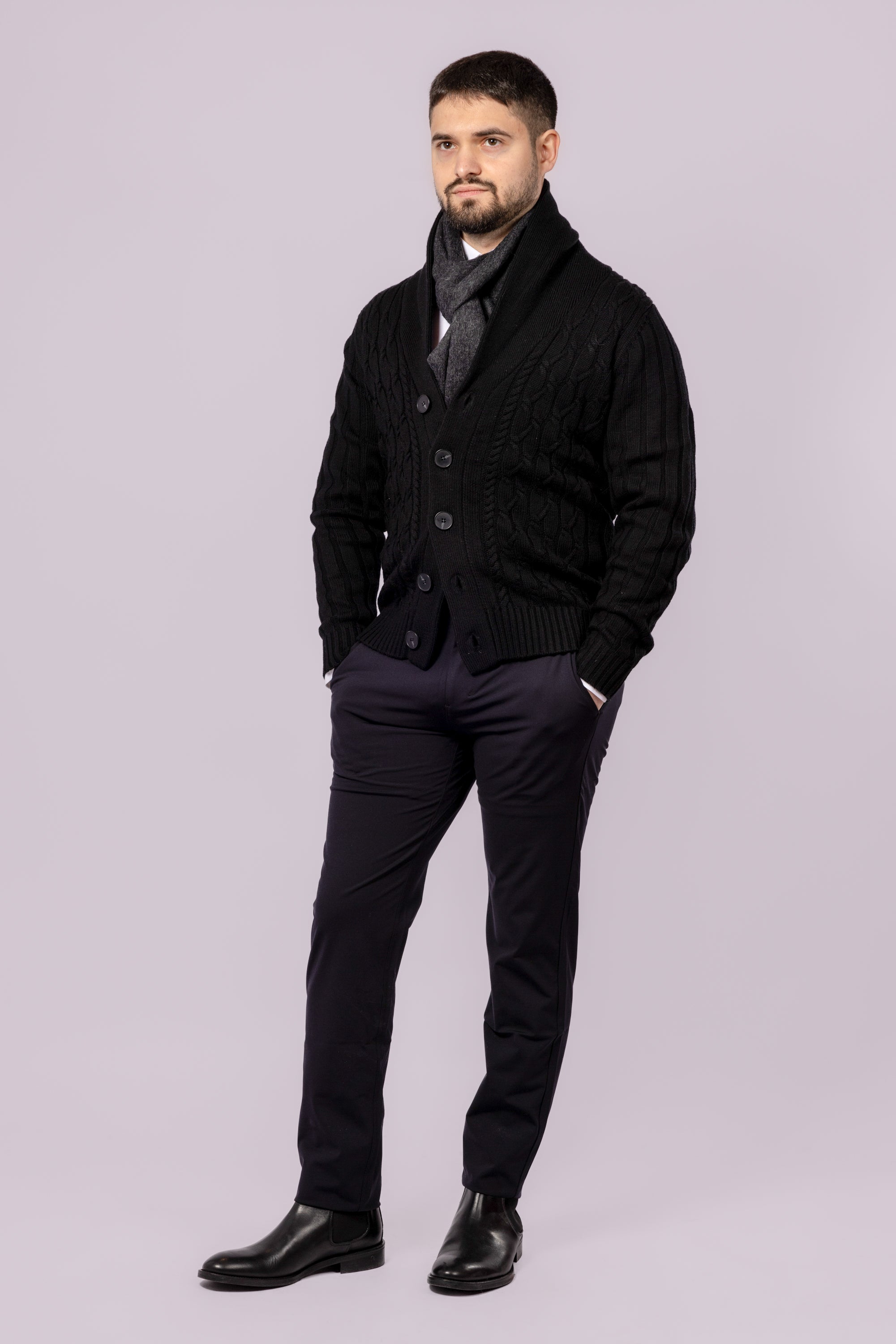 Cable Knit Cardigan - Atica Man