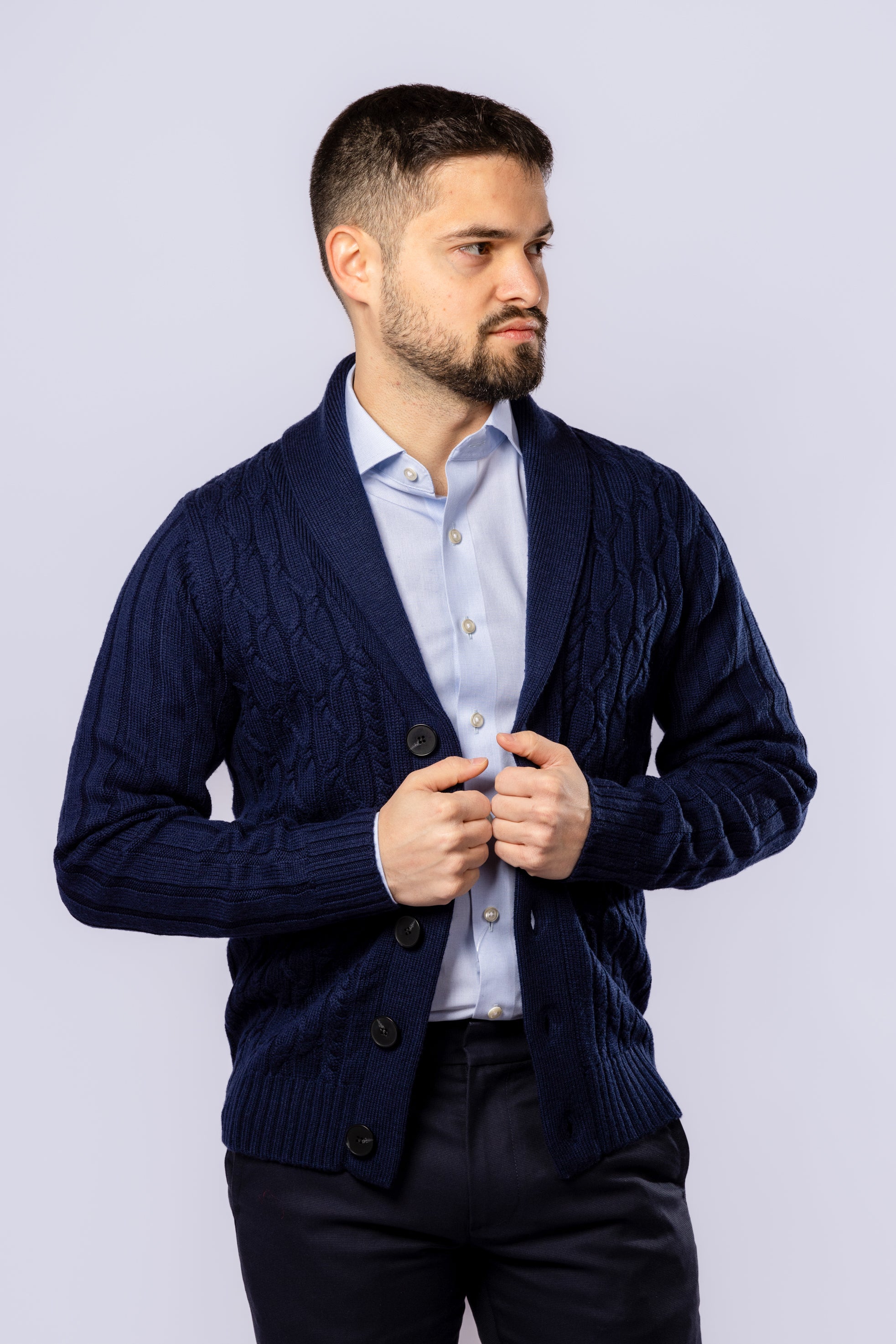 Cable Knit Cardigan - Atica Man