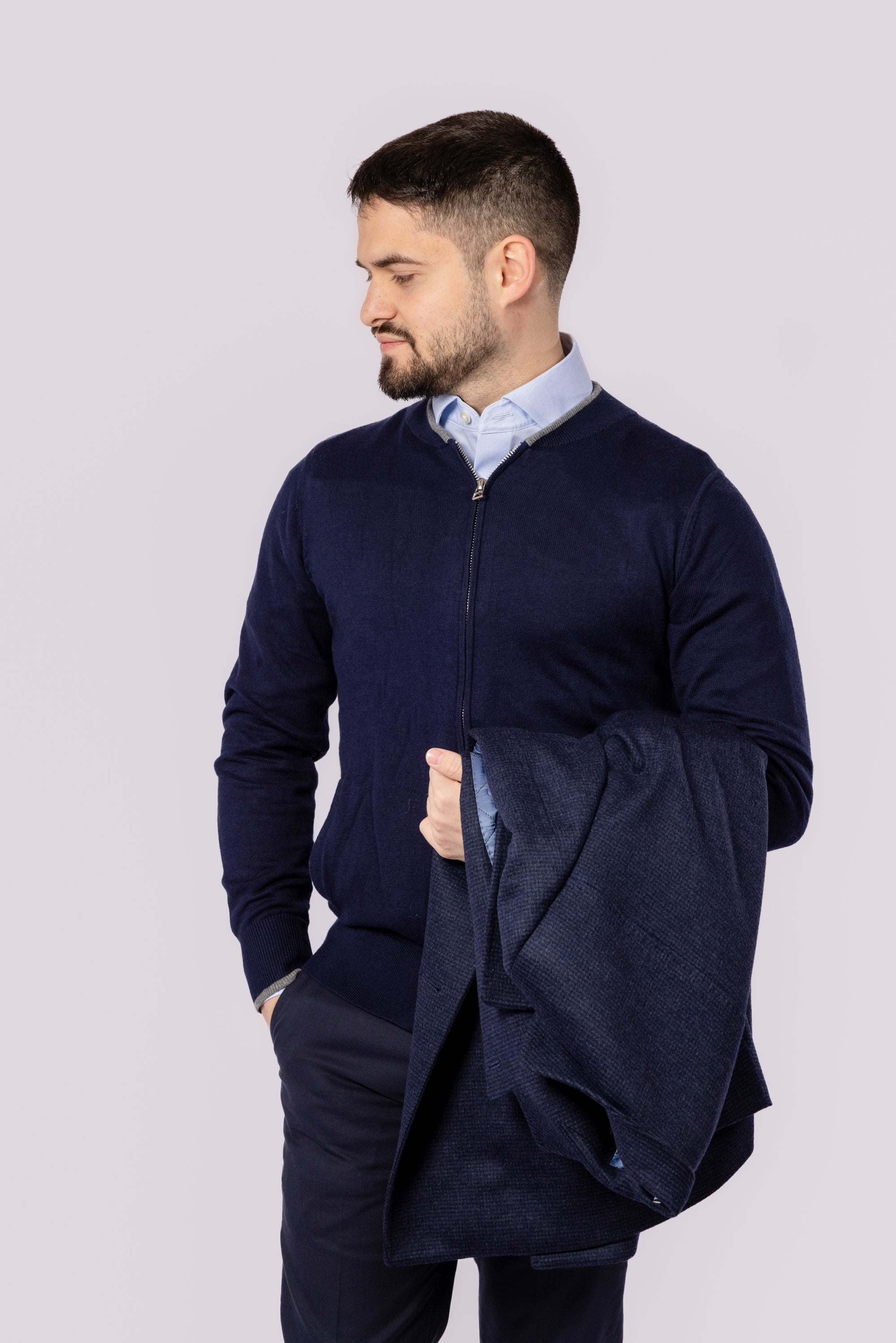 Ottoman Full Zip Cardigan - Atica Man