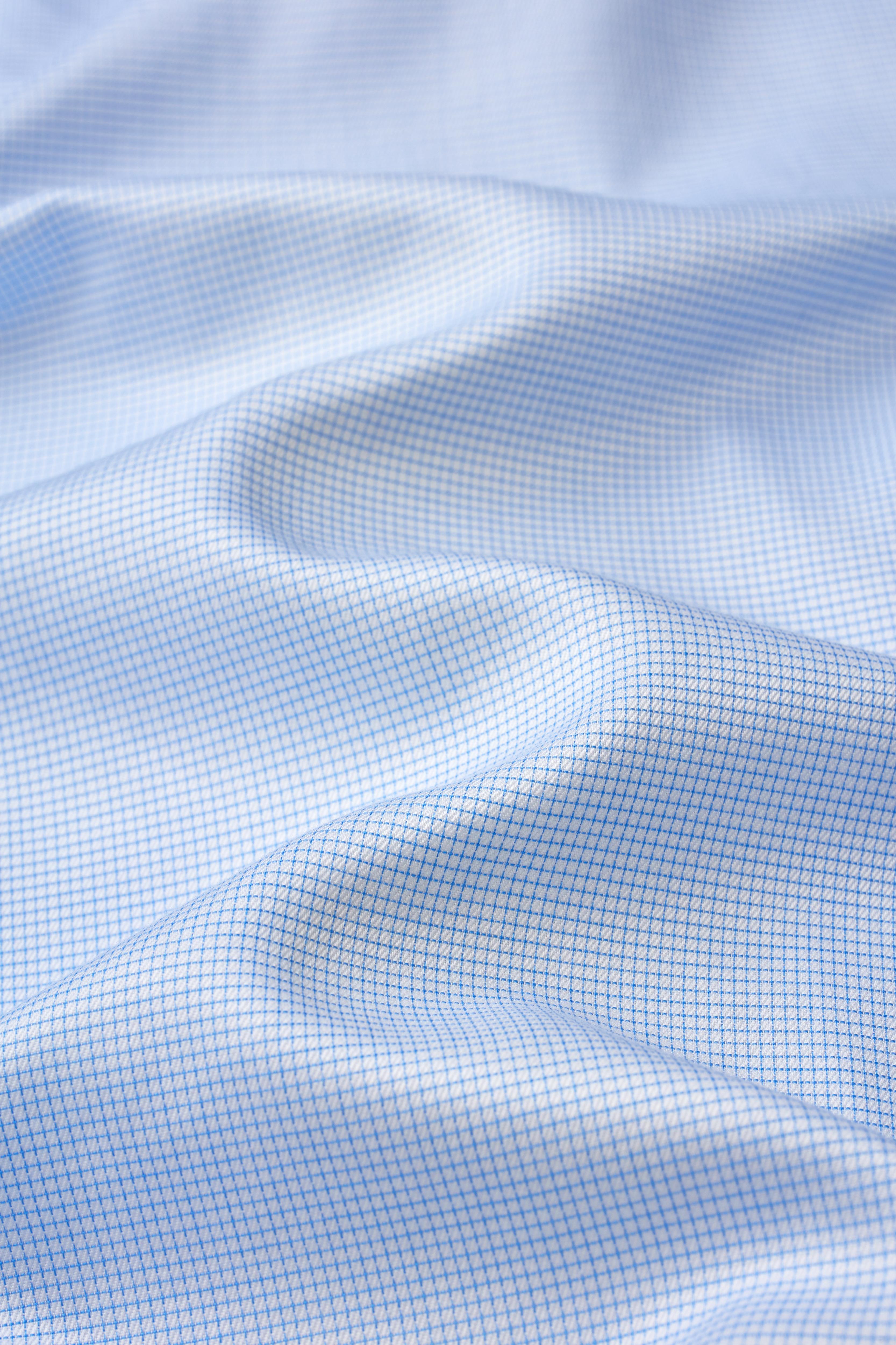 Greenwich Light Blue Grid Shirt - Atica Man