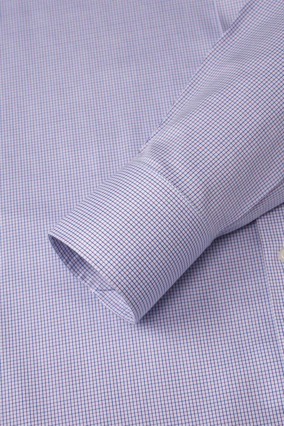 Greenwhich Blue Red Micro Check Shirt - Atica Man
