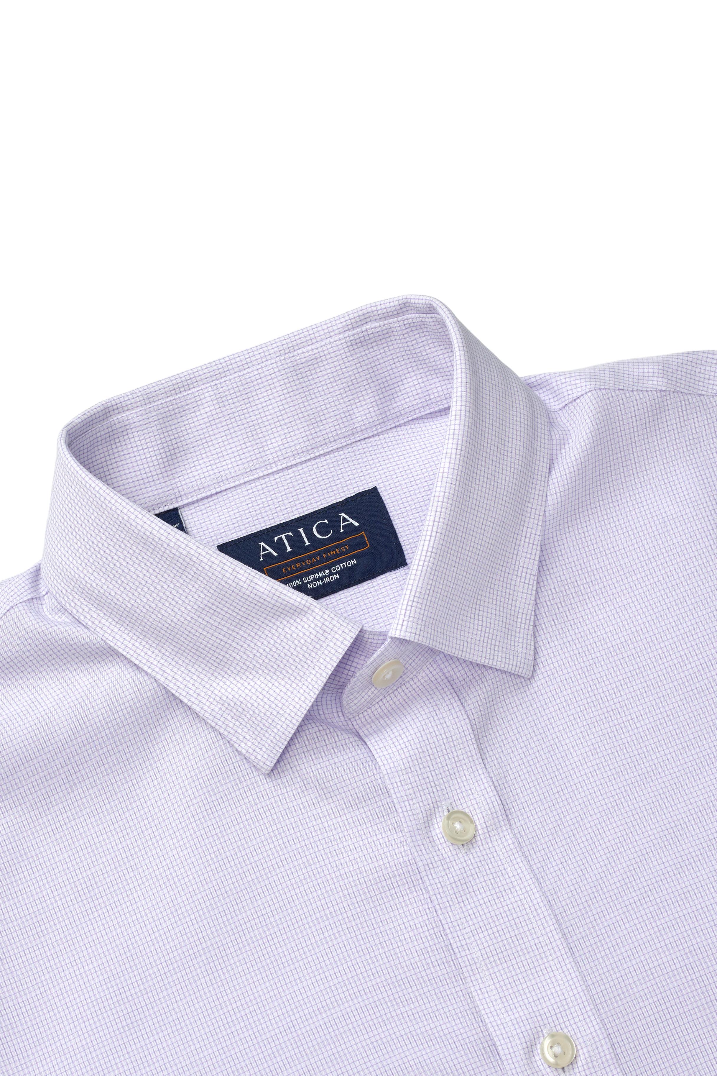 EVERYDAY Lavender Micro Grid Shirt - Atica Man