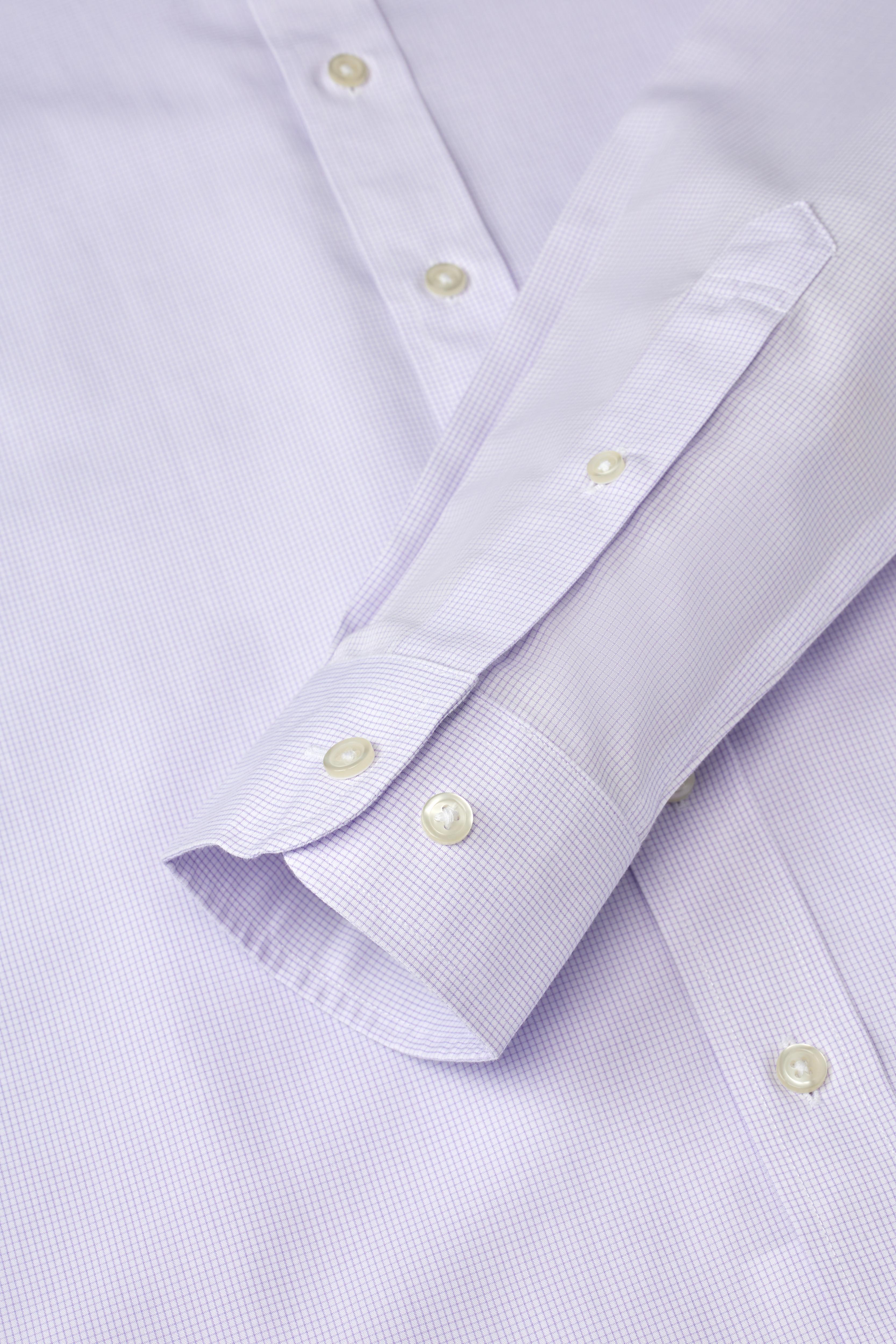 EVERYDAY Lavender Micro Grid Shirt - Atica Man