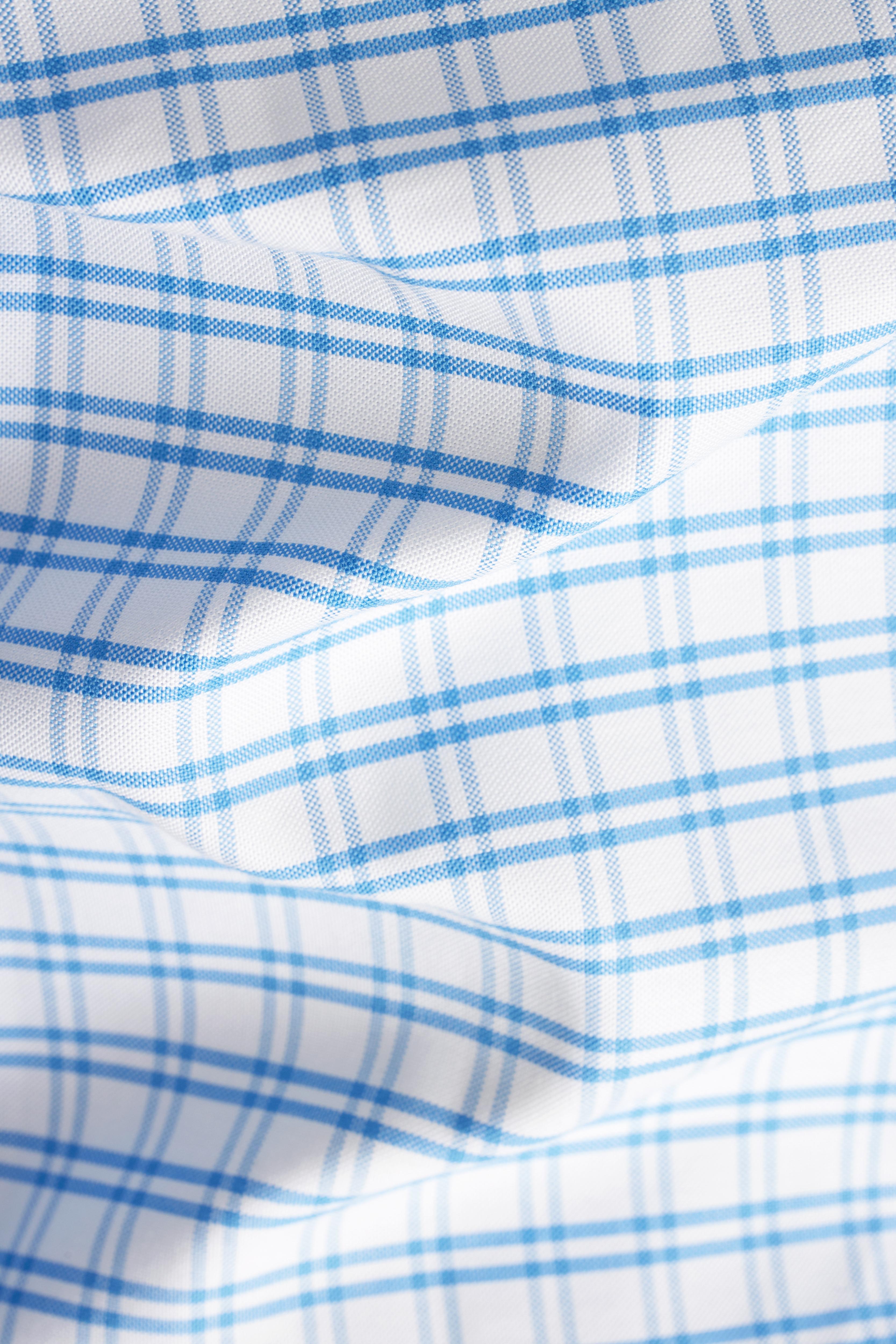 EVERYDAY Light Blue Grid Shirt - Atica Man