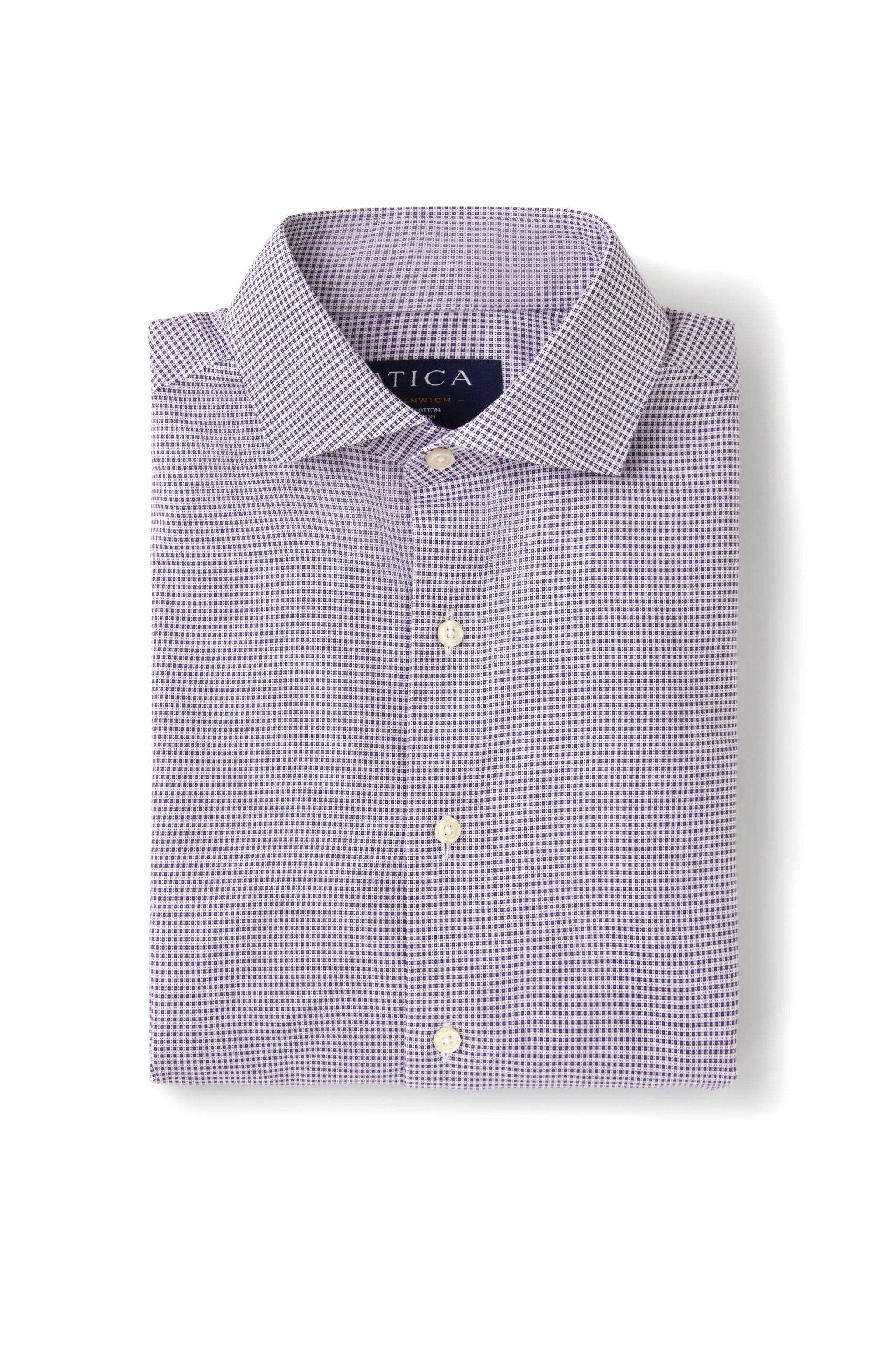 mens purple check dress shirt Greenwich Purple Check Dress Shirt – Non-Iron, Wrinkle-Resistant & Breathable