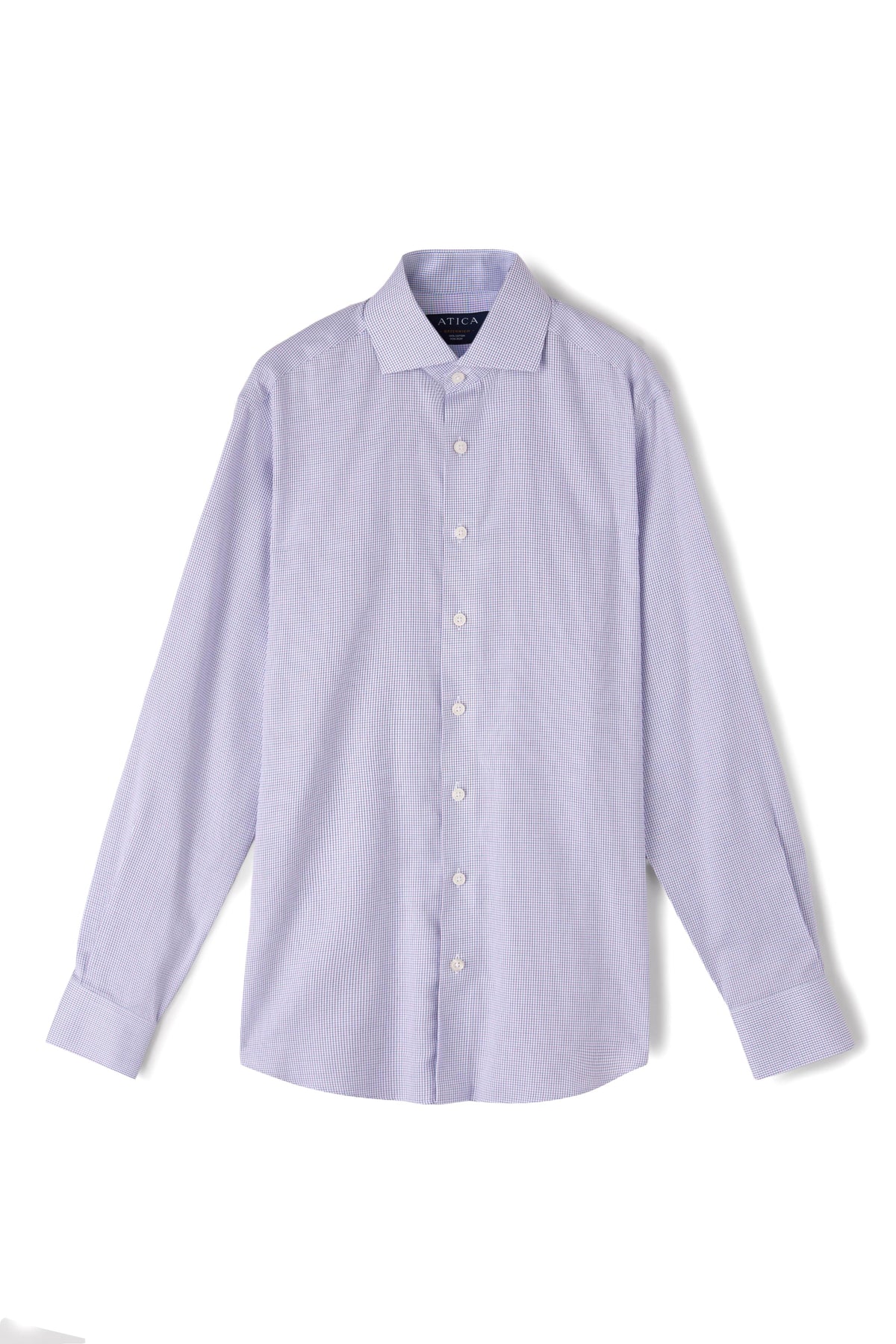 Greenwhich Blue Red Micro Check Shirt - Atica Man