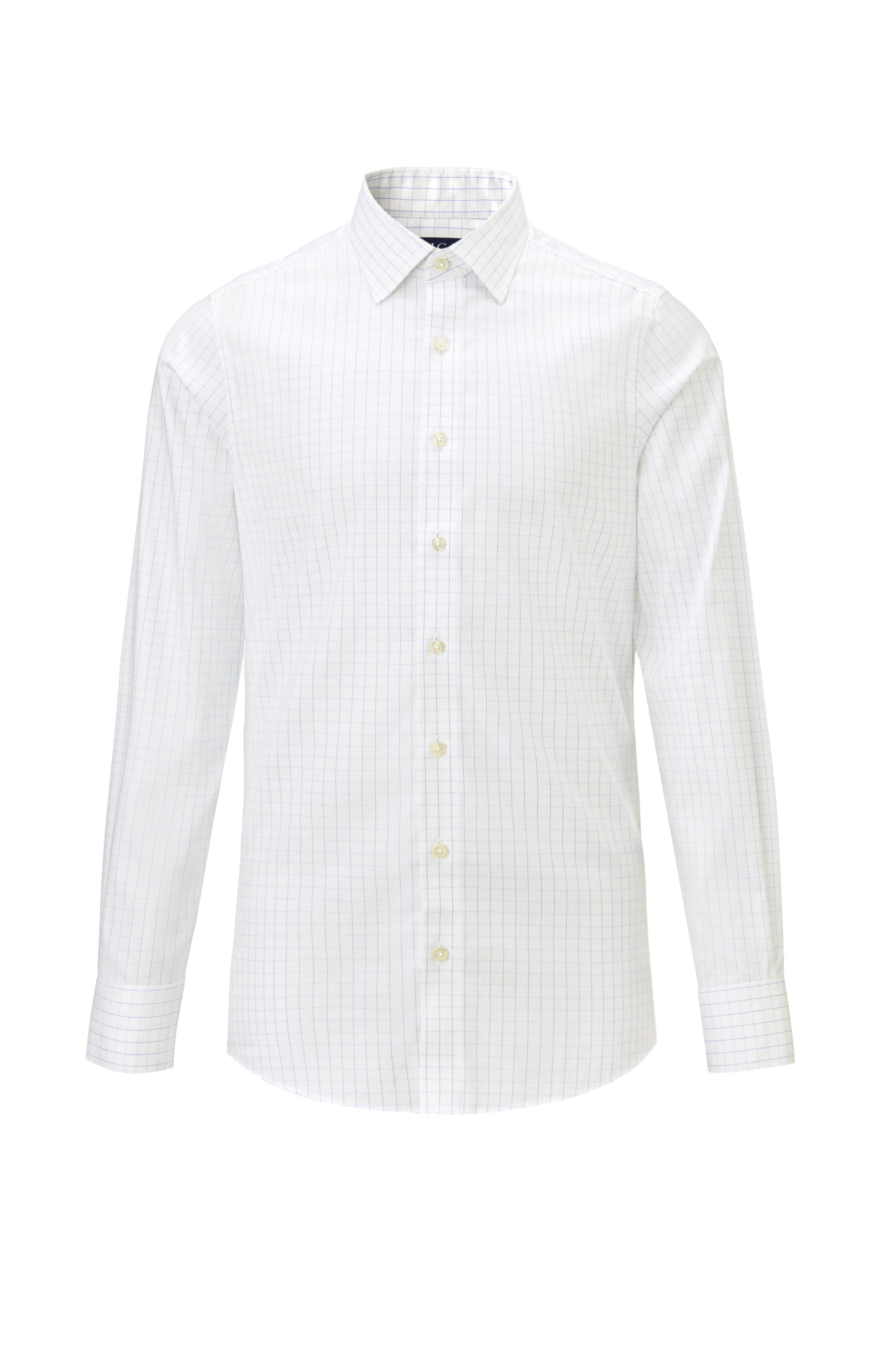 Providence Light Blue Windowpane Shirt - Atica Man