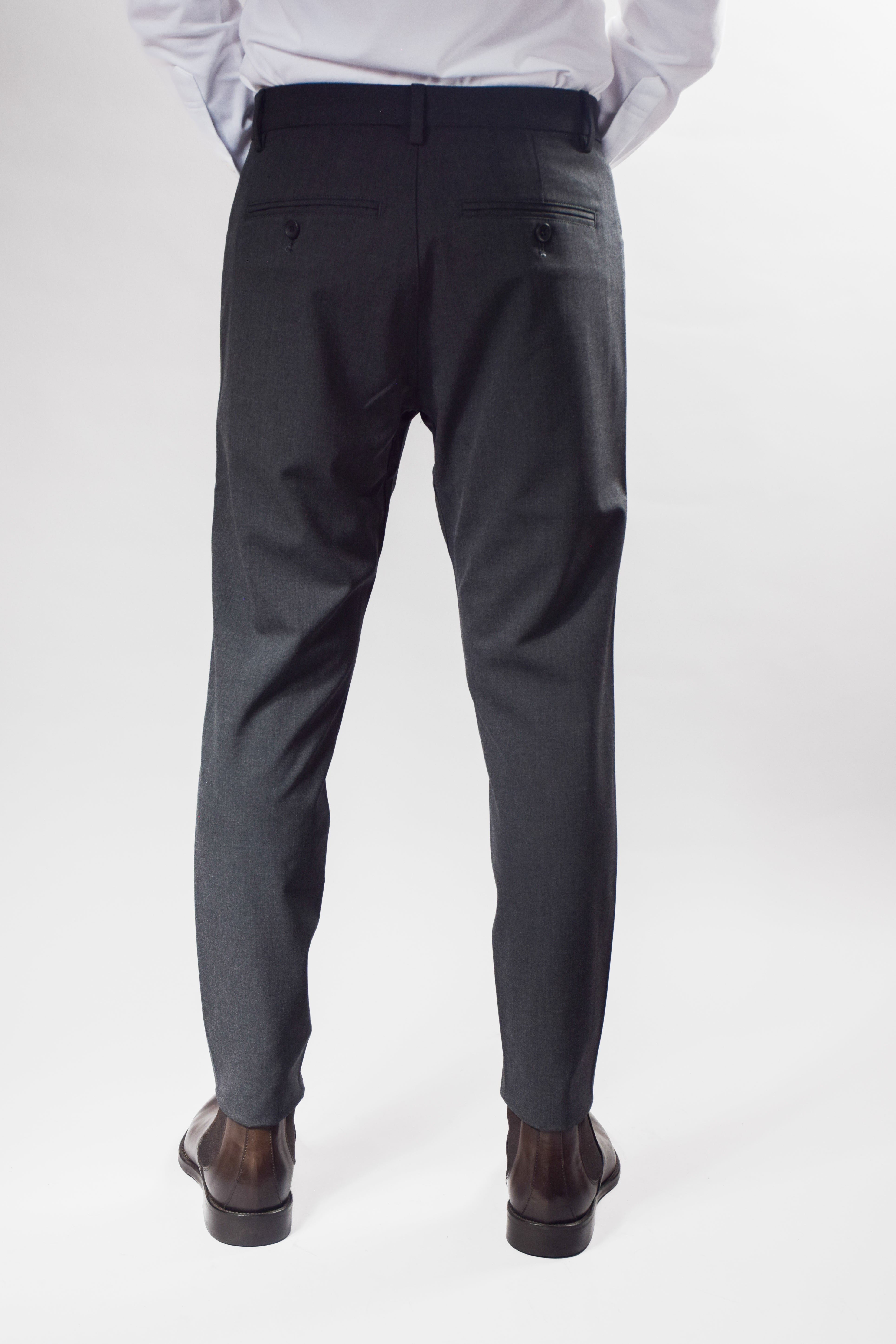 Essential Stretch Charcoal Pants | Super Slim - Atica Man