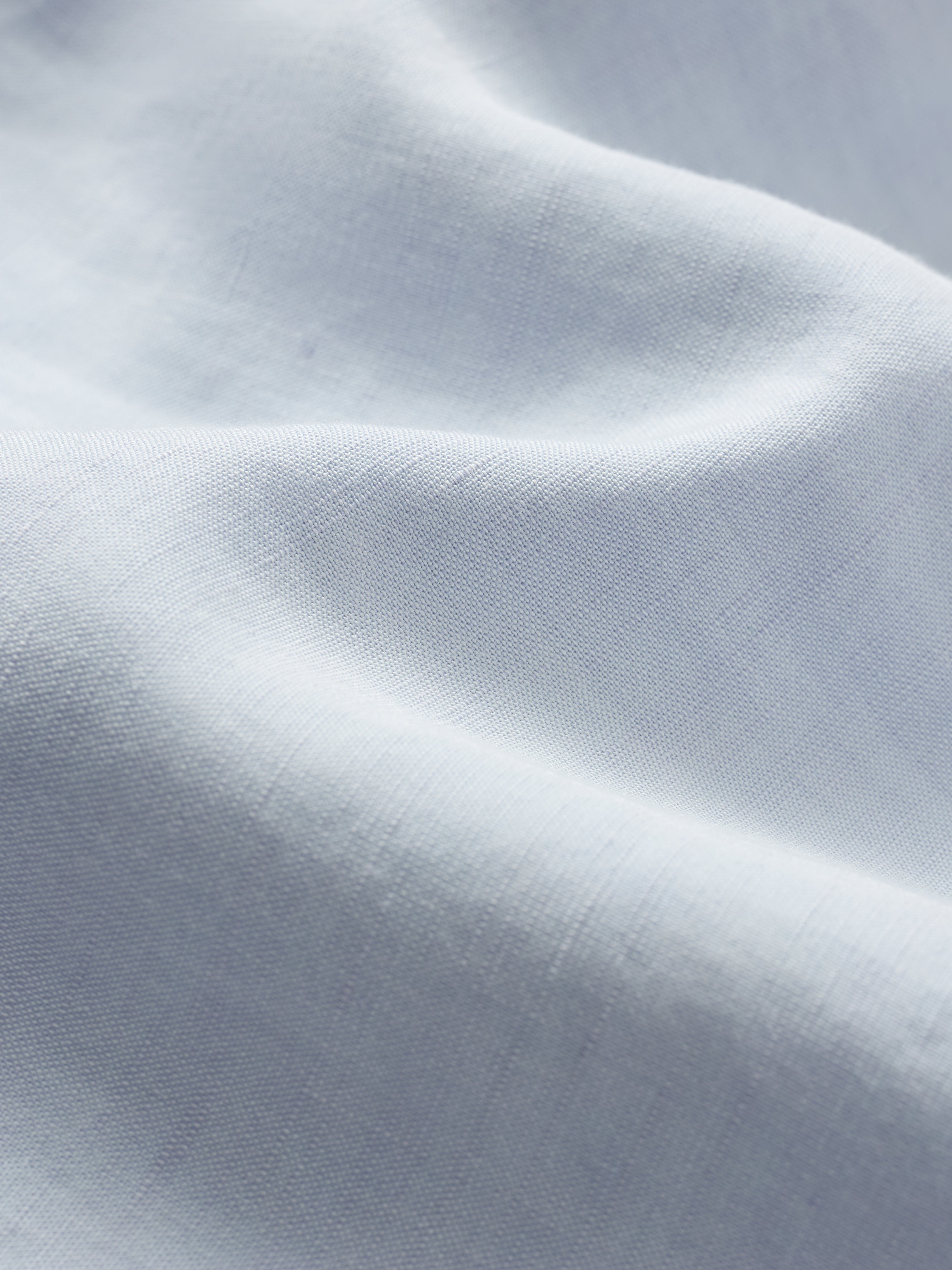 Sky Blue Short Sleeve Linen Shirt - Atica Man