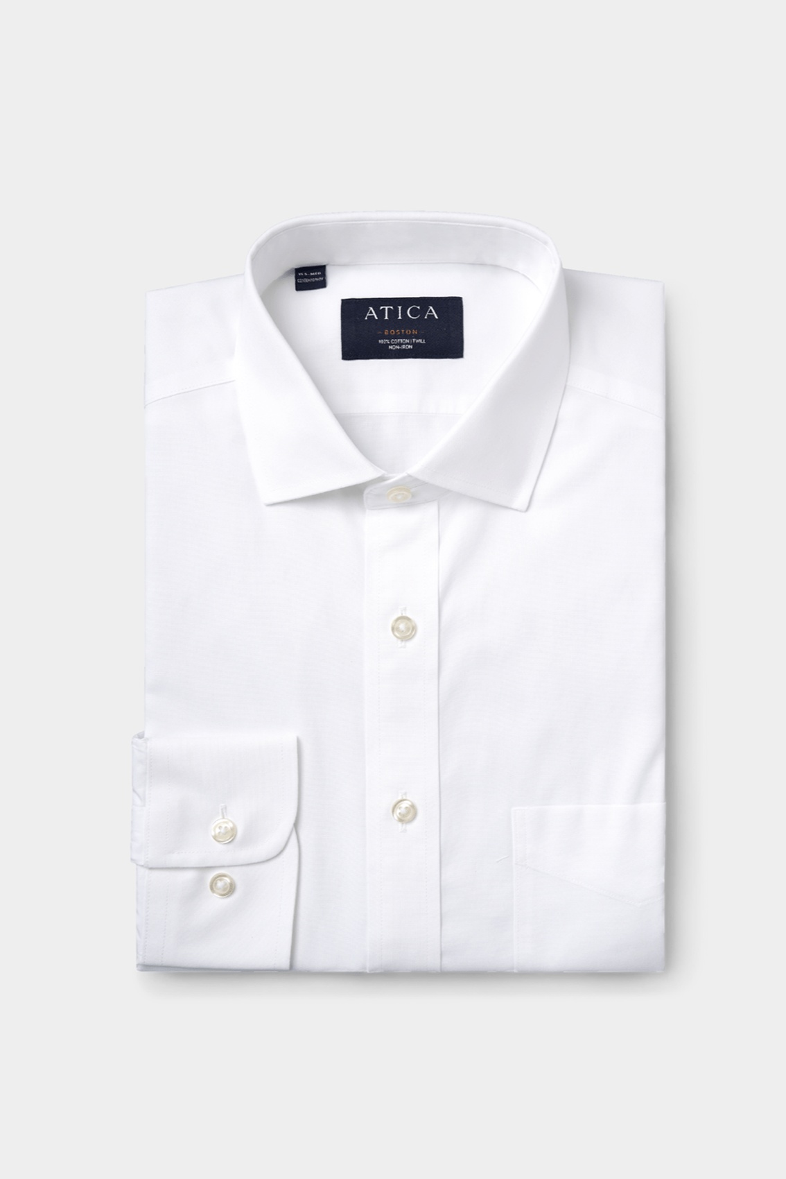 Boston Pinpoint White Dress Shirt – Non-Iron, Wrinkle-Resistant & Breathable Contemporary (Slim) / 17.5 / Long (34-35)