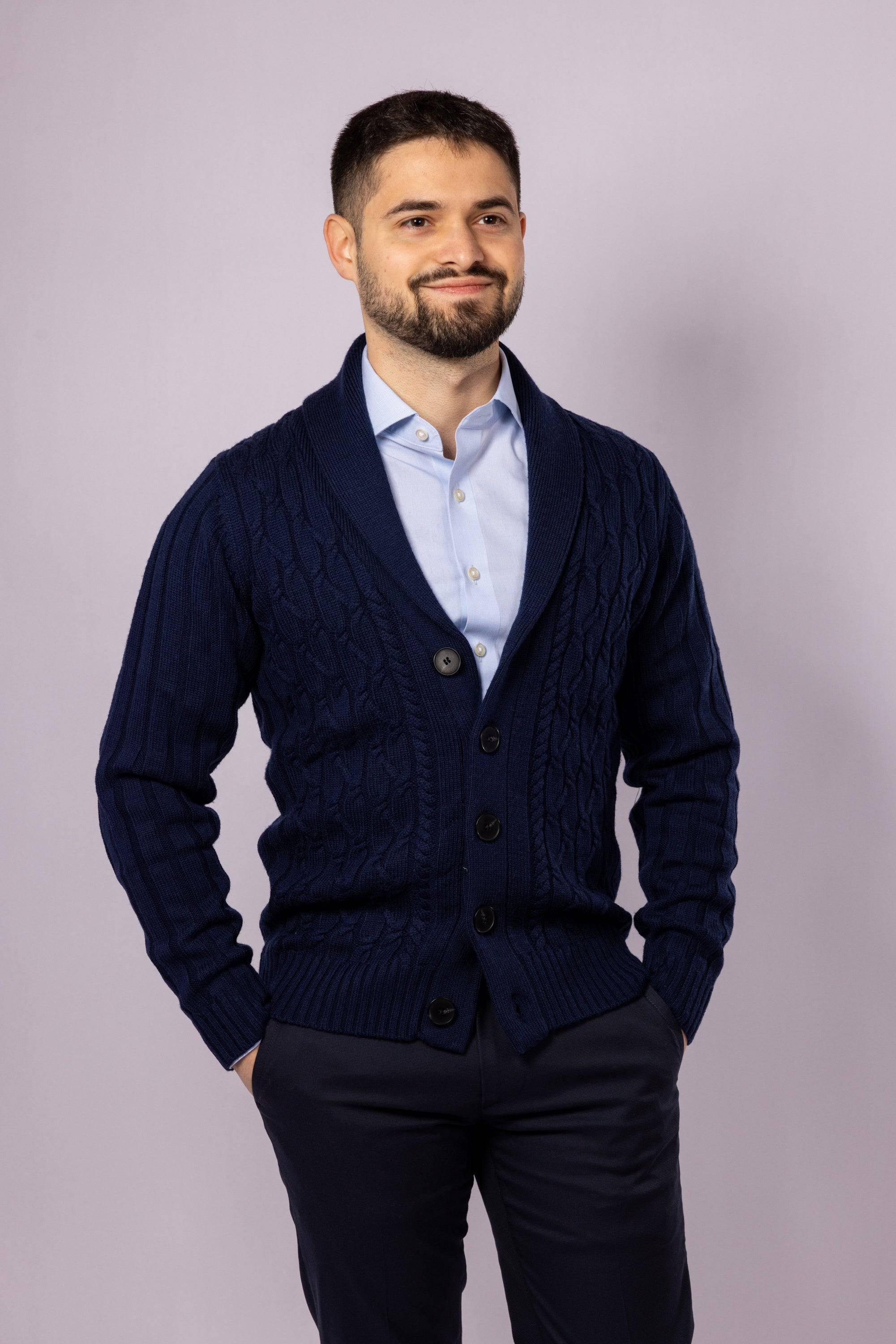 Cable Knit Cardigan - Atica Man