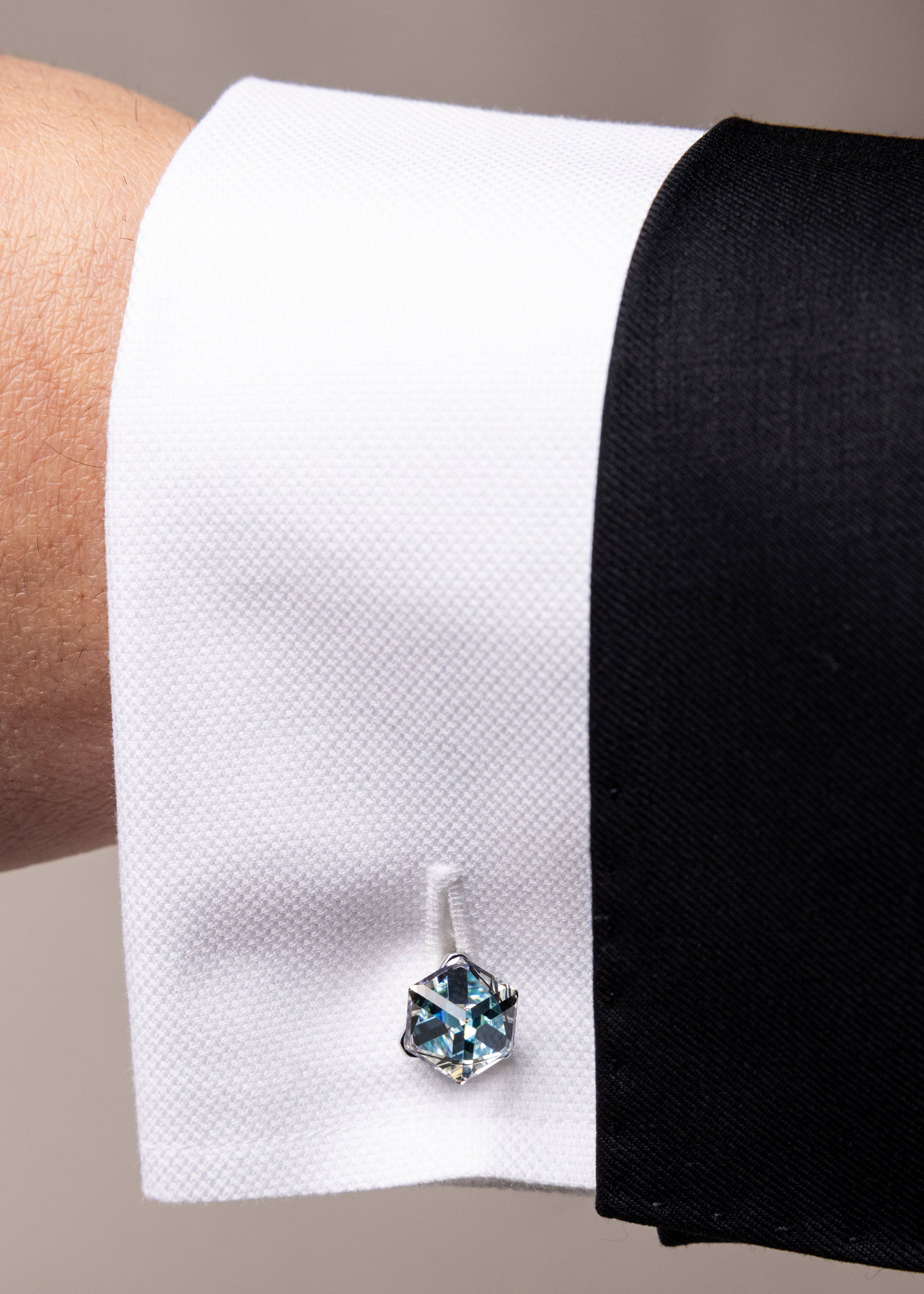 Charm Crystal Cufflinks - Atica Man
