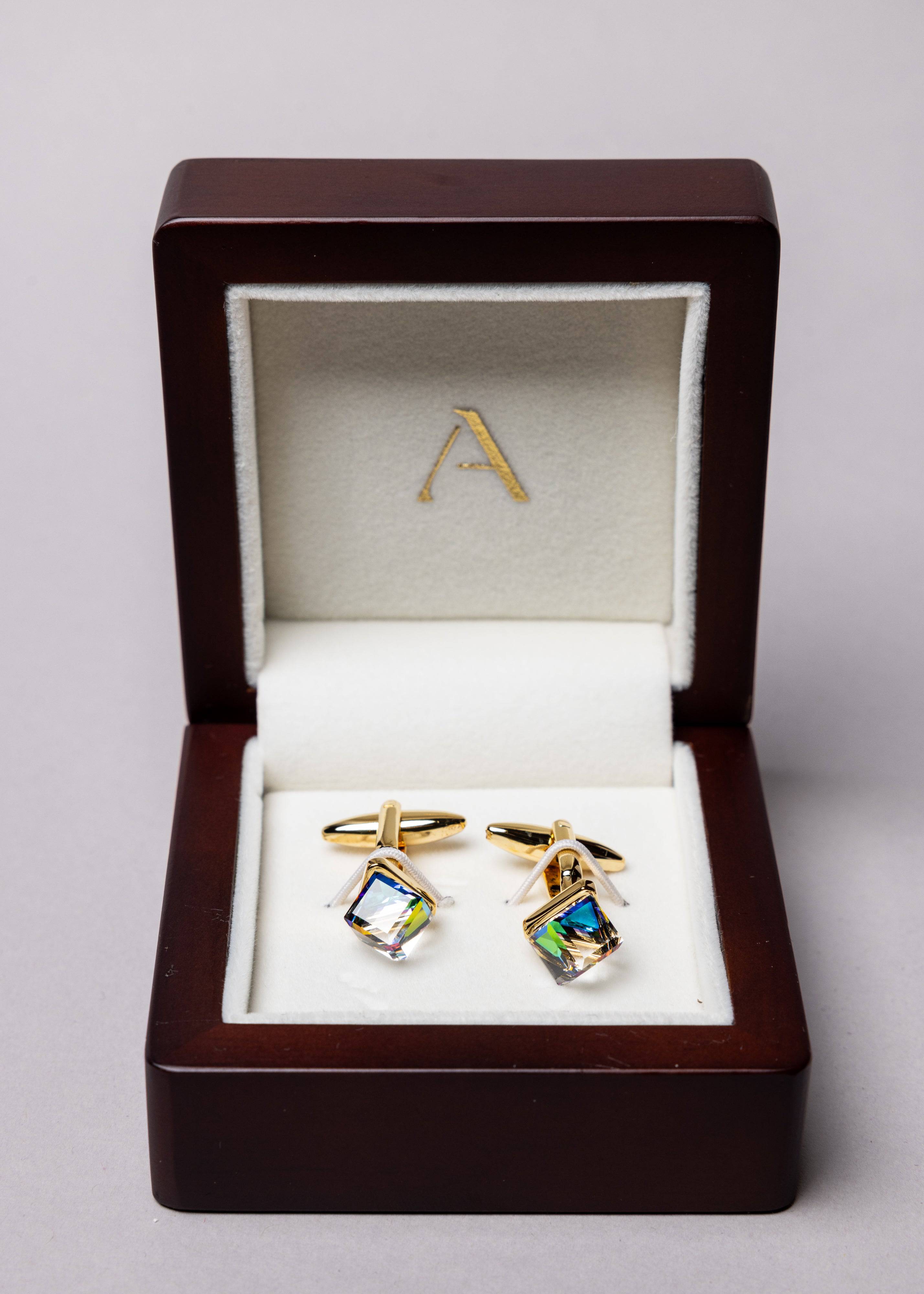 Charm Crystal Cufflinks - Atica Man