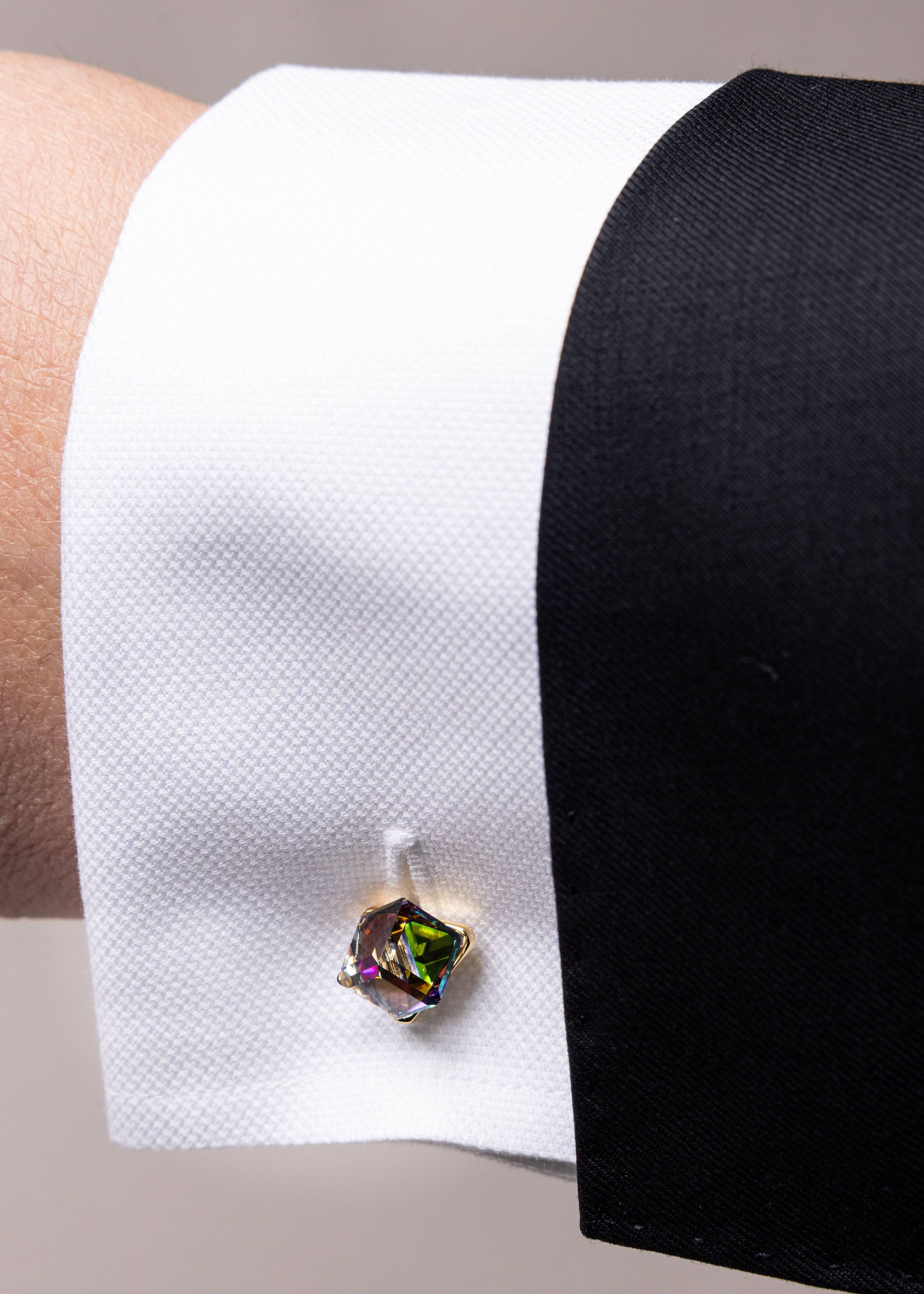 Charm Crystal Cufflinks - Atica Man