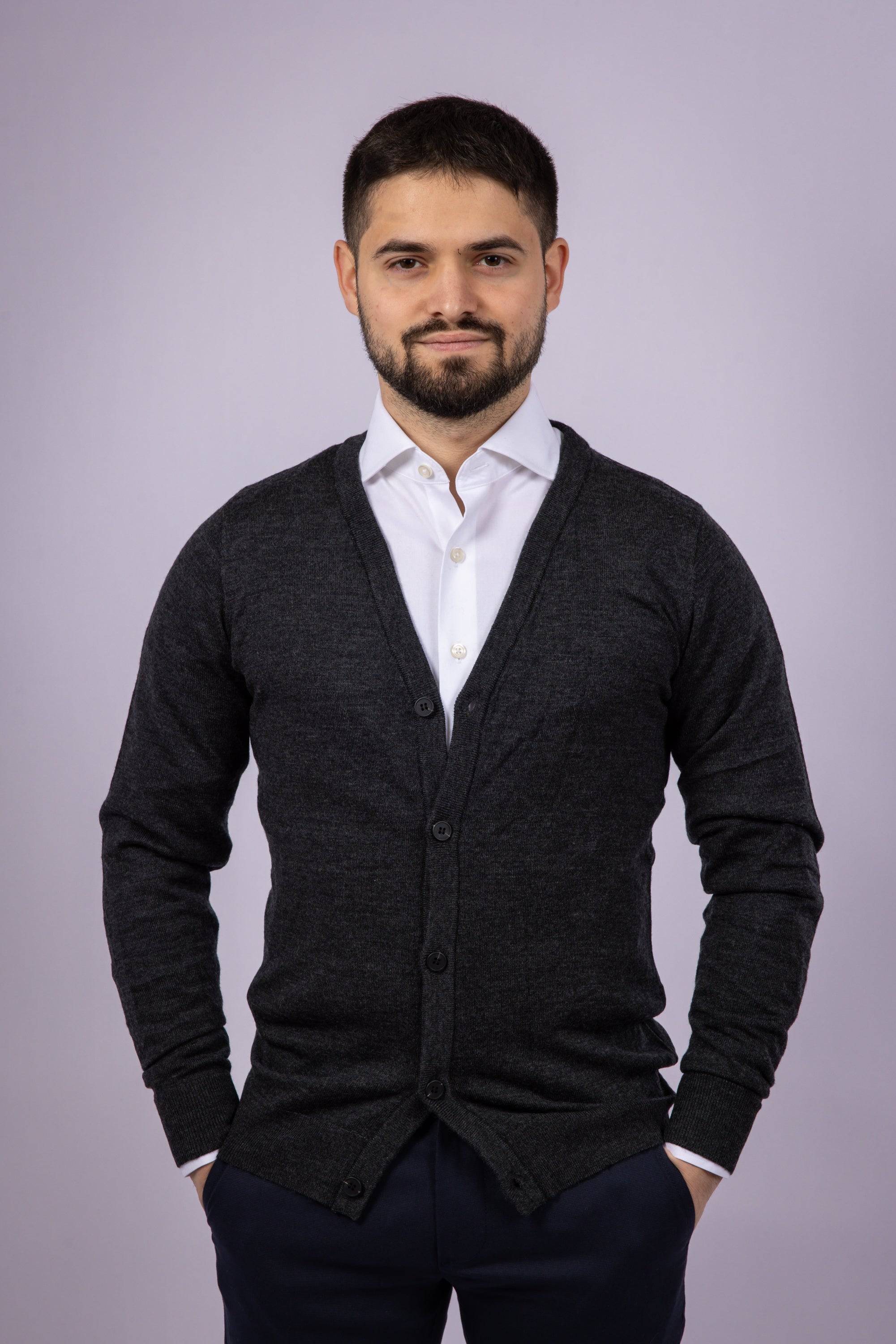 Classic Button-Up Cardigan - Atica Man