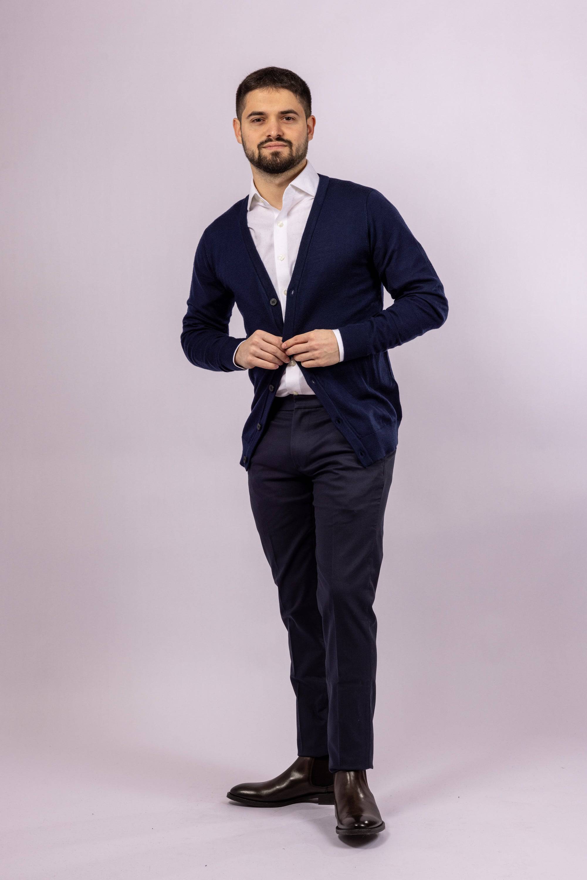 Classic Button-Up Cardigan - Atica Man