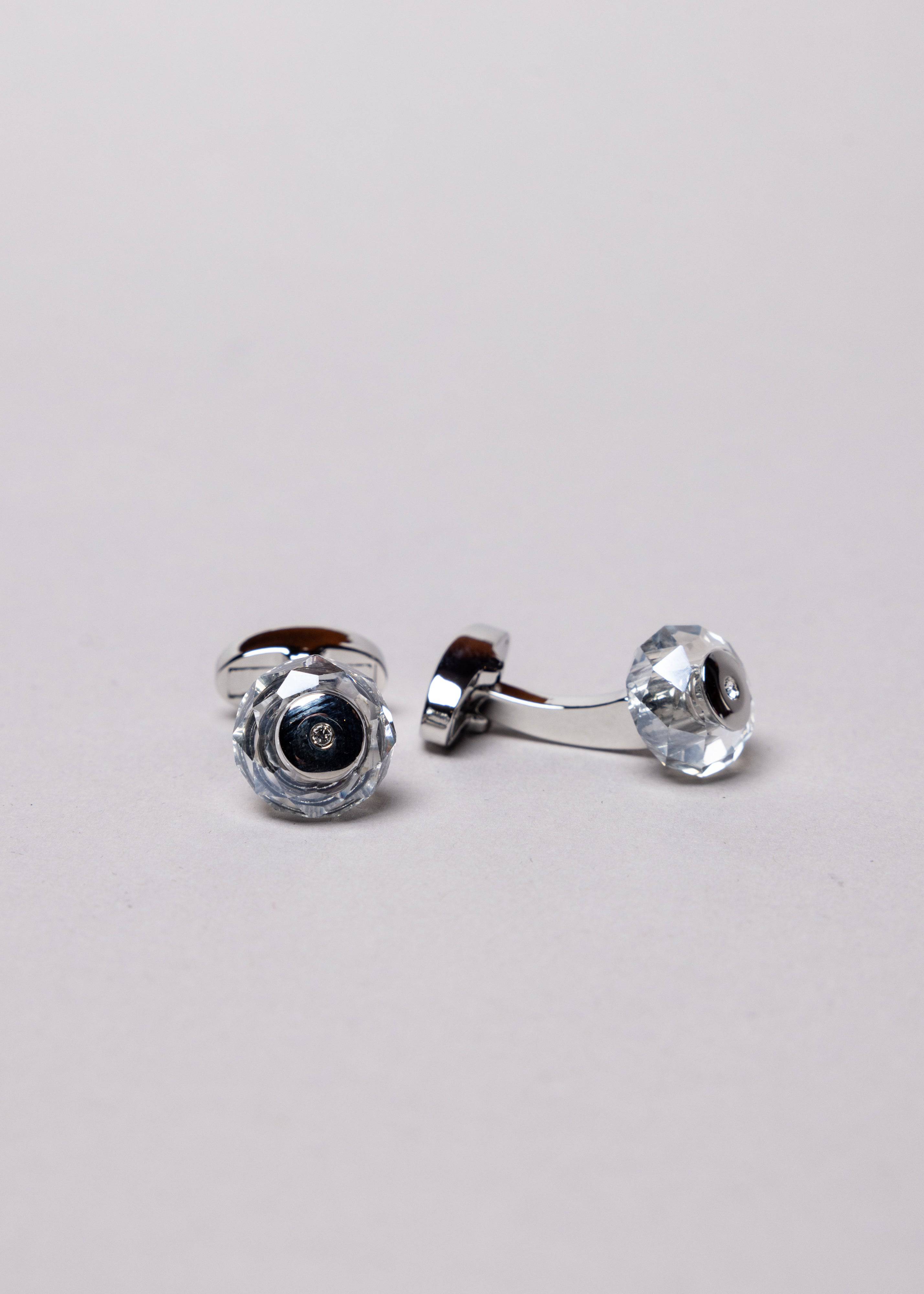 Crystal Knob Cufflinks - Atica Man