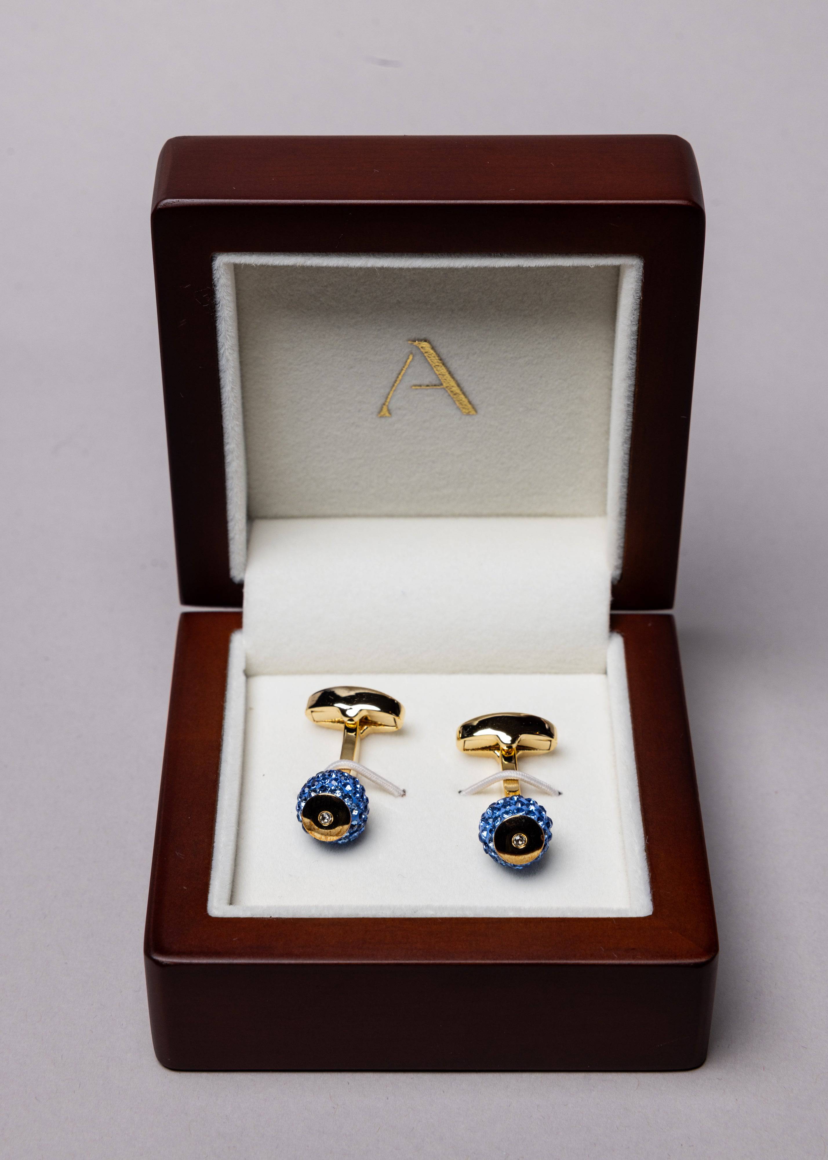 Crystal Knob Cufflinks - Atica Man