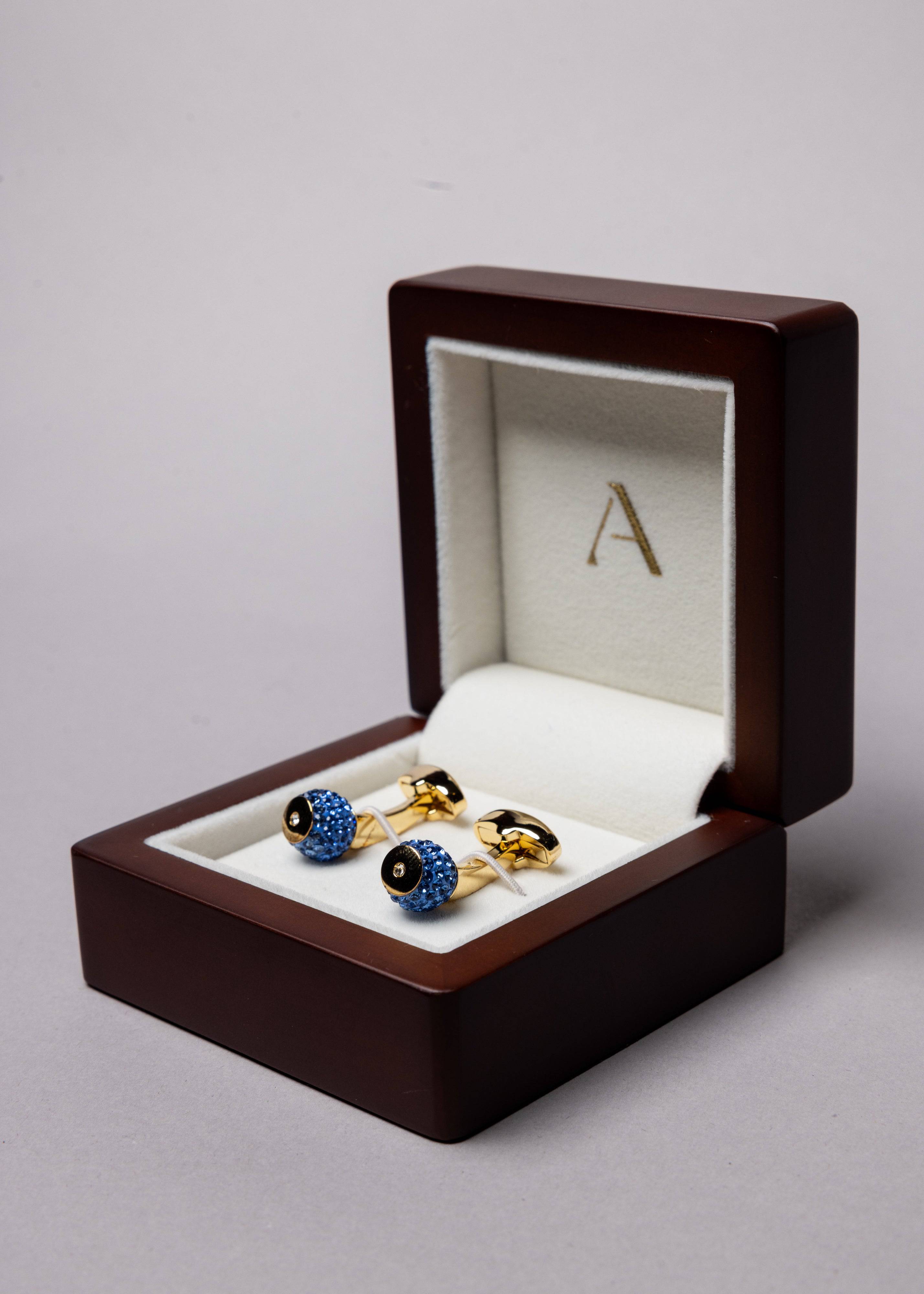 Crystal Knob Cufflinks - Atica Man