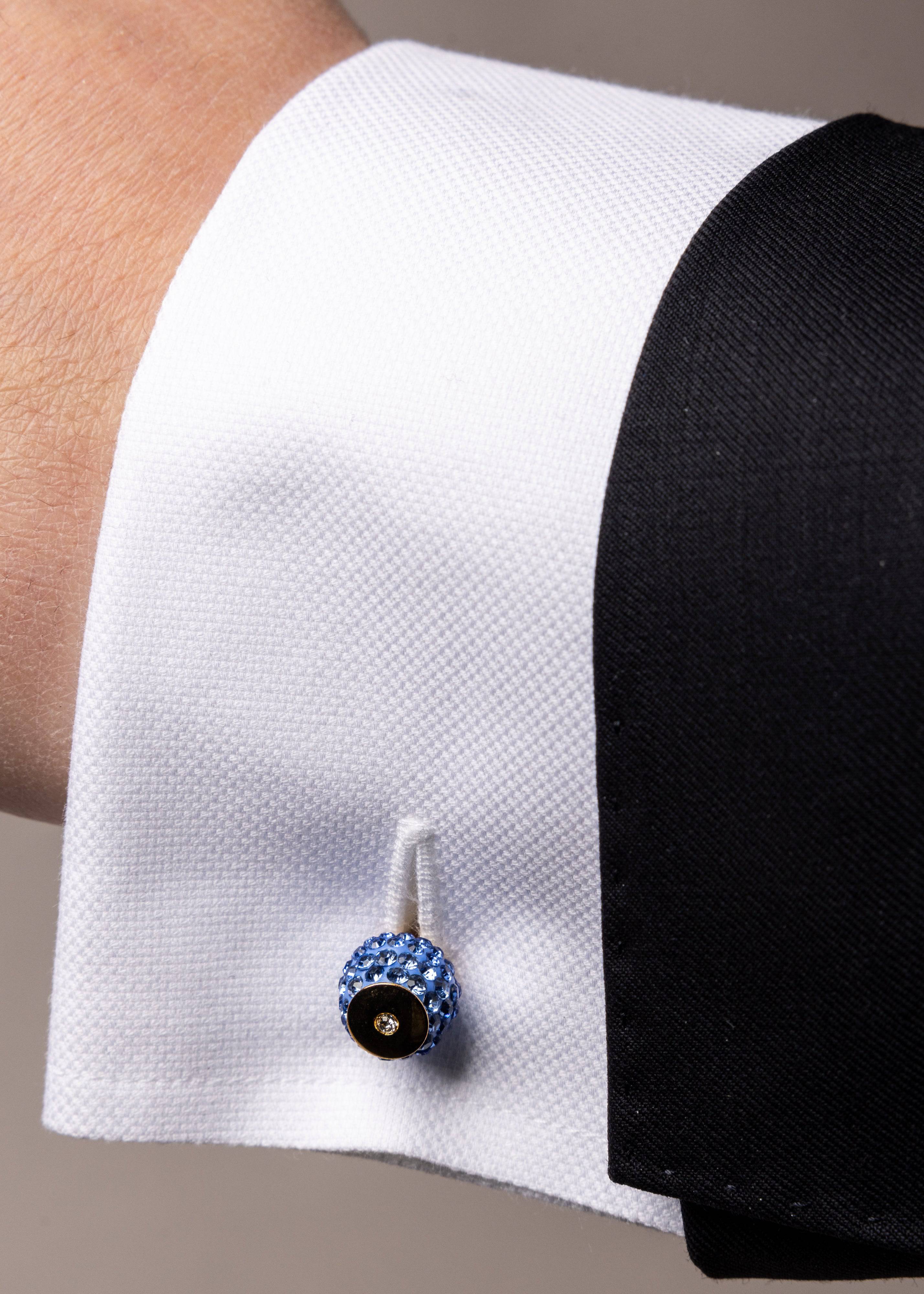 Crystal Knob Cufflinks - Atica Man