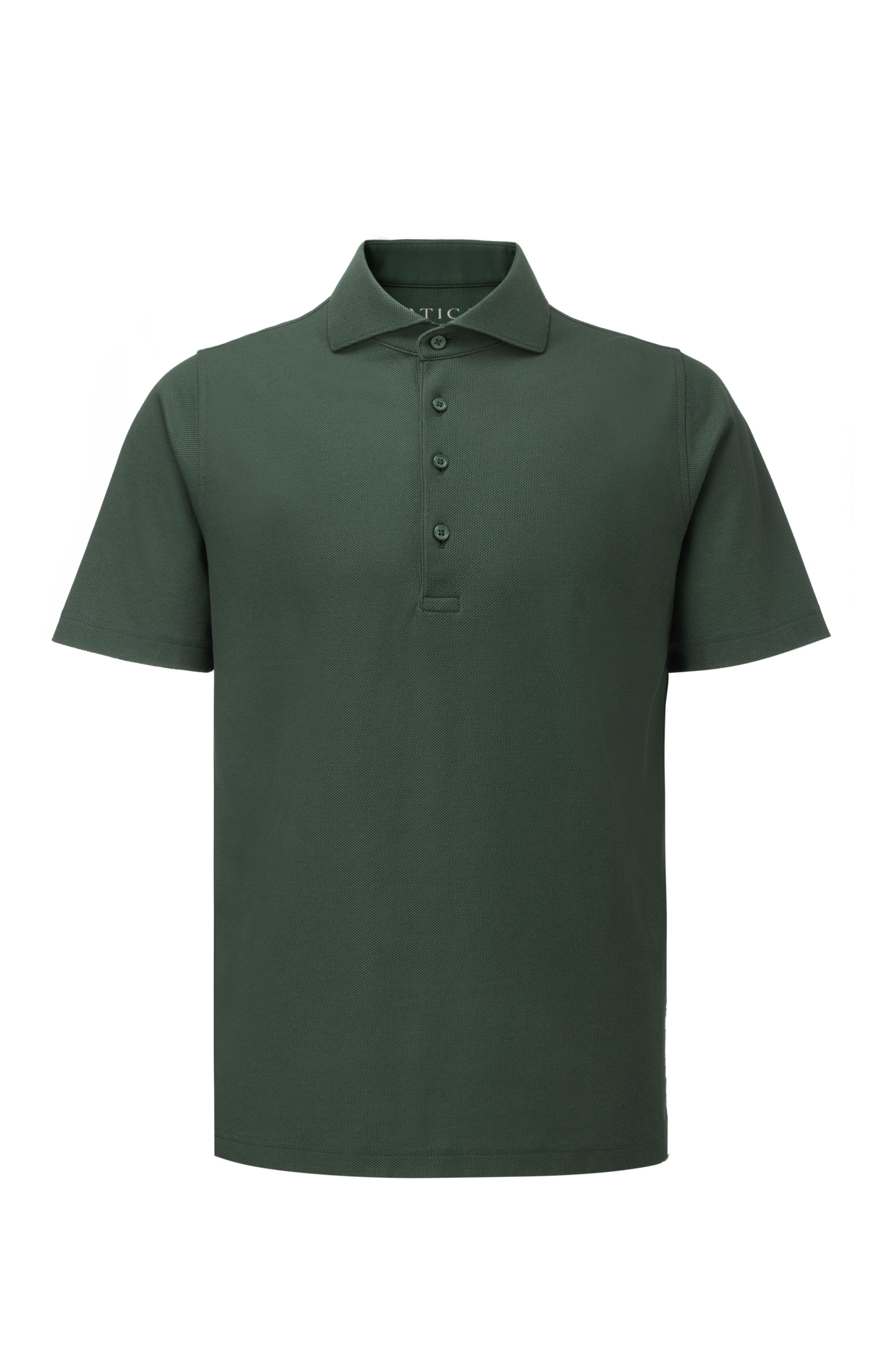 Forest Green Dress Collar Performance Polo - Atica Man