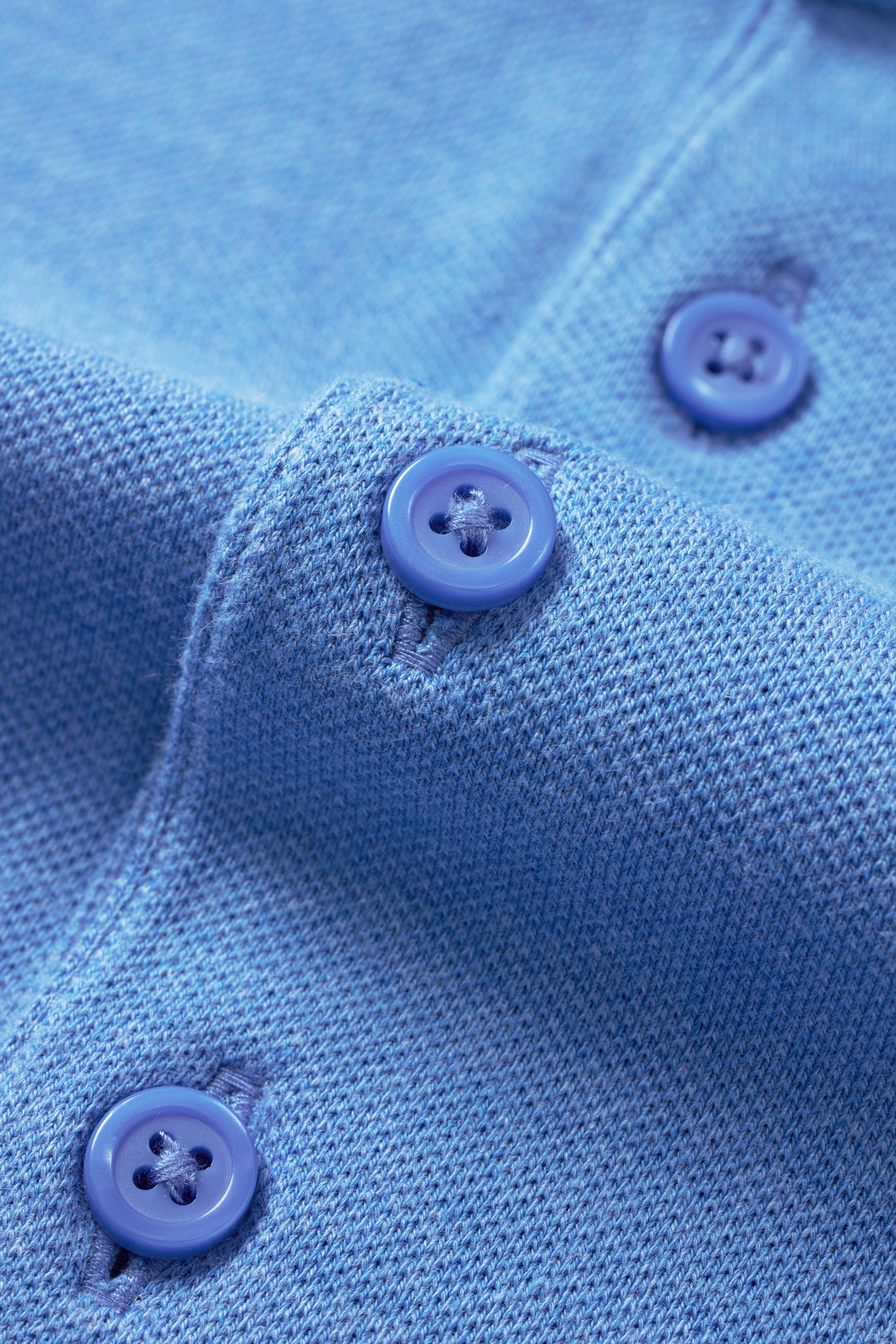 Heather Sky Blue Dress Collar Performance Polo - Atica Man
