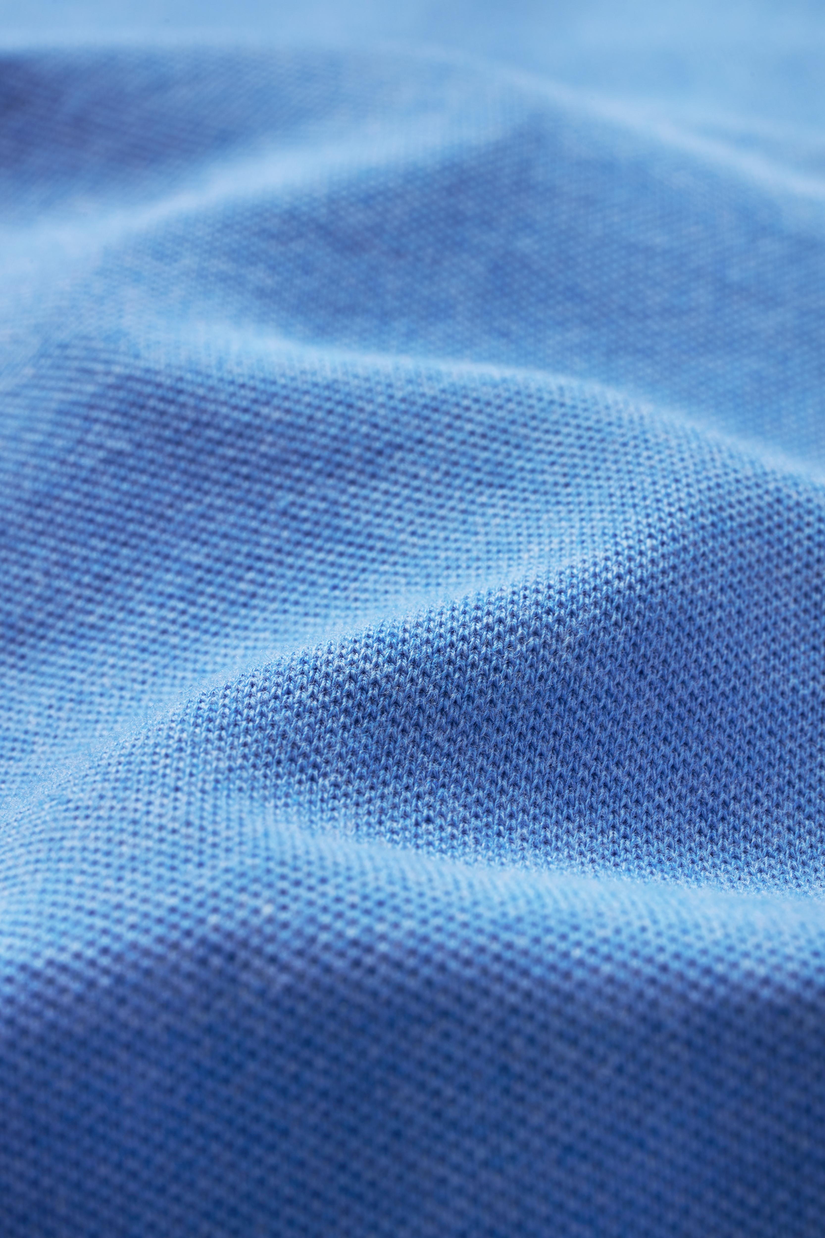 Heather Sky Blue Dress Collar Performance Polo - Atica Man