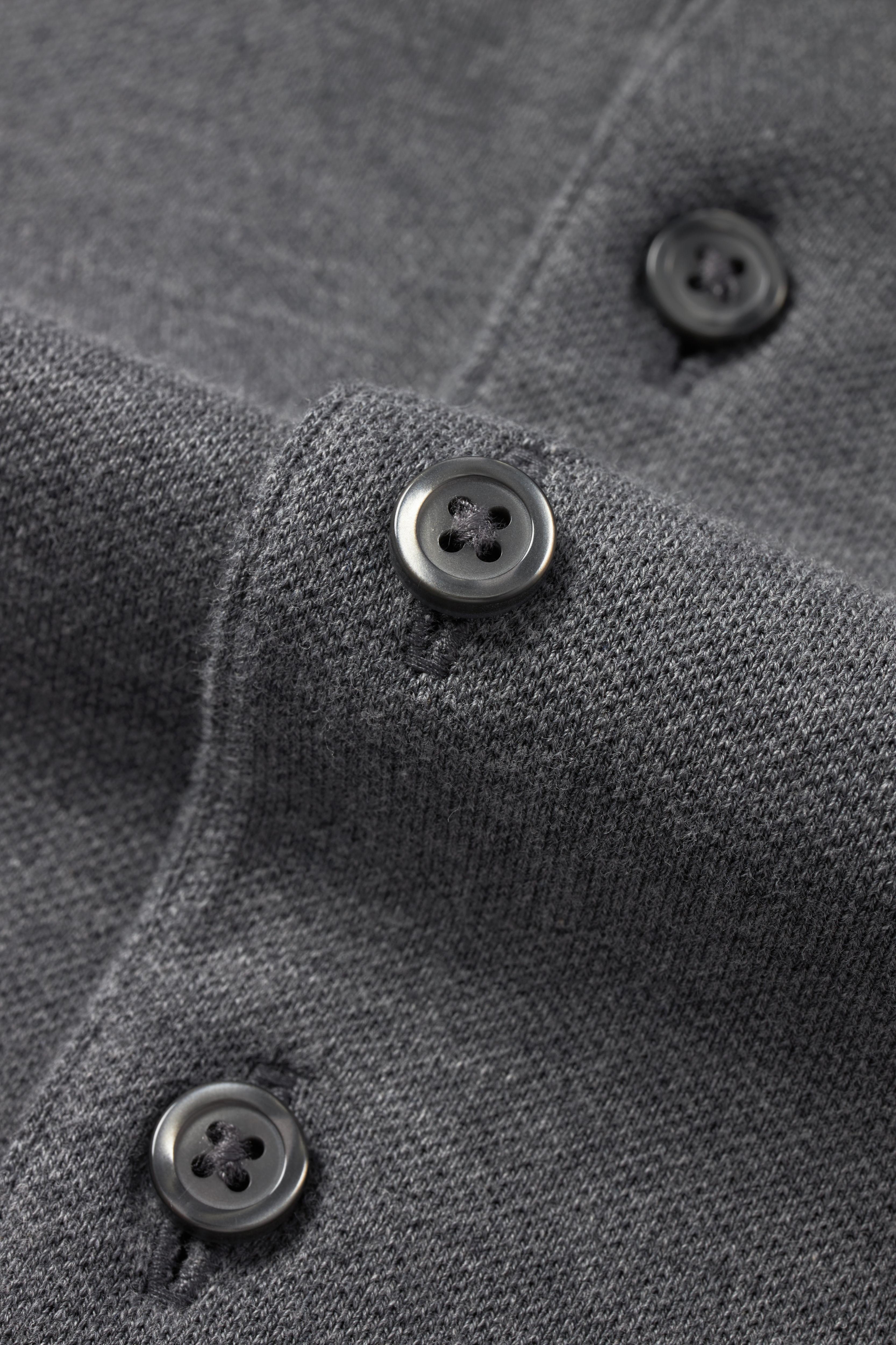 Grey Dress Collar Performance Polo - Atica Man