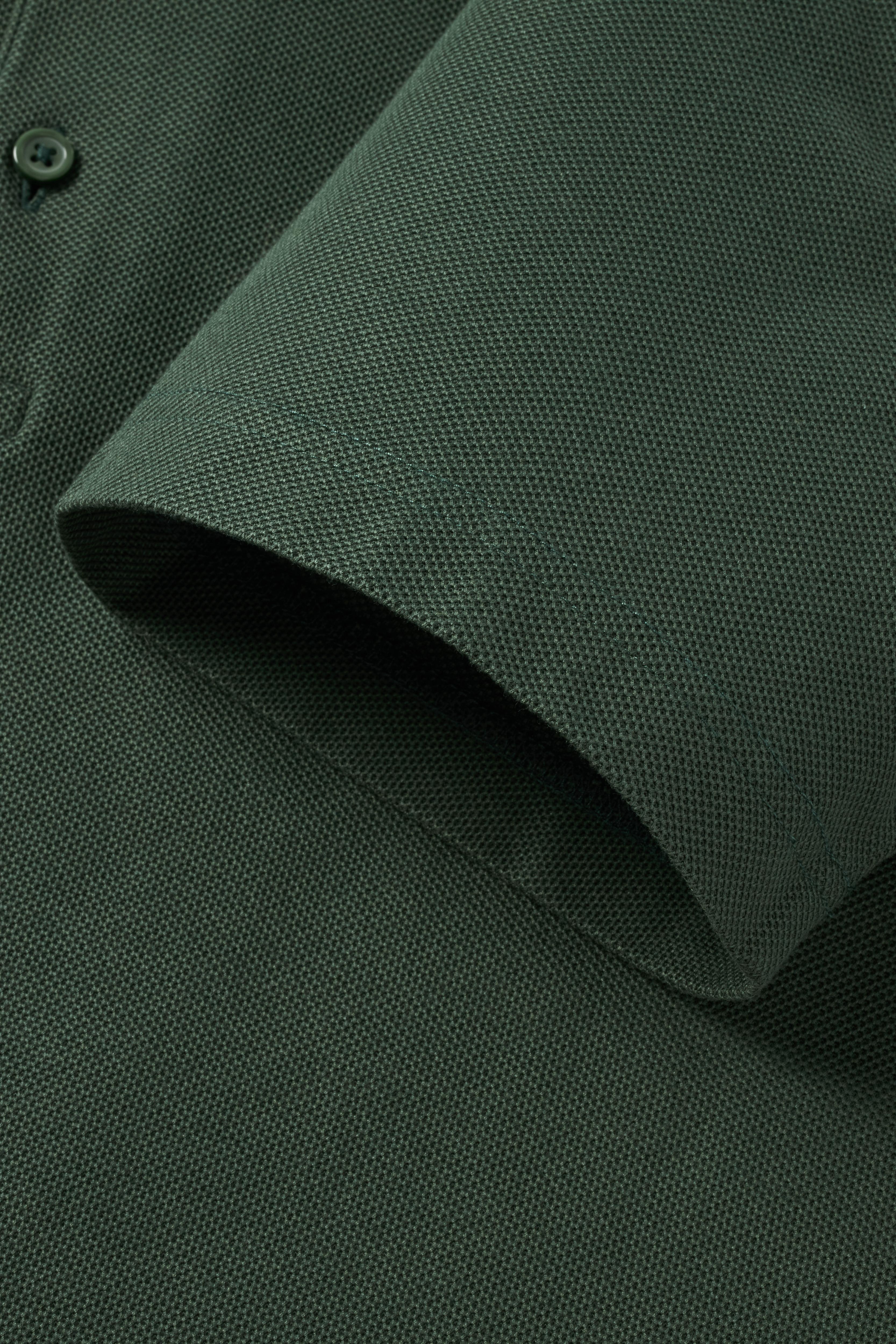 Forest Green Dress Collar Performance Polo - Atica Man
