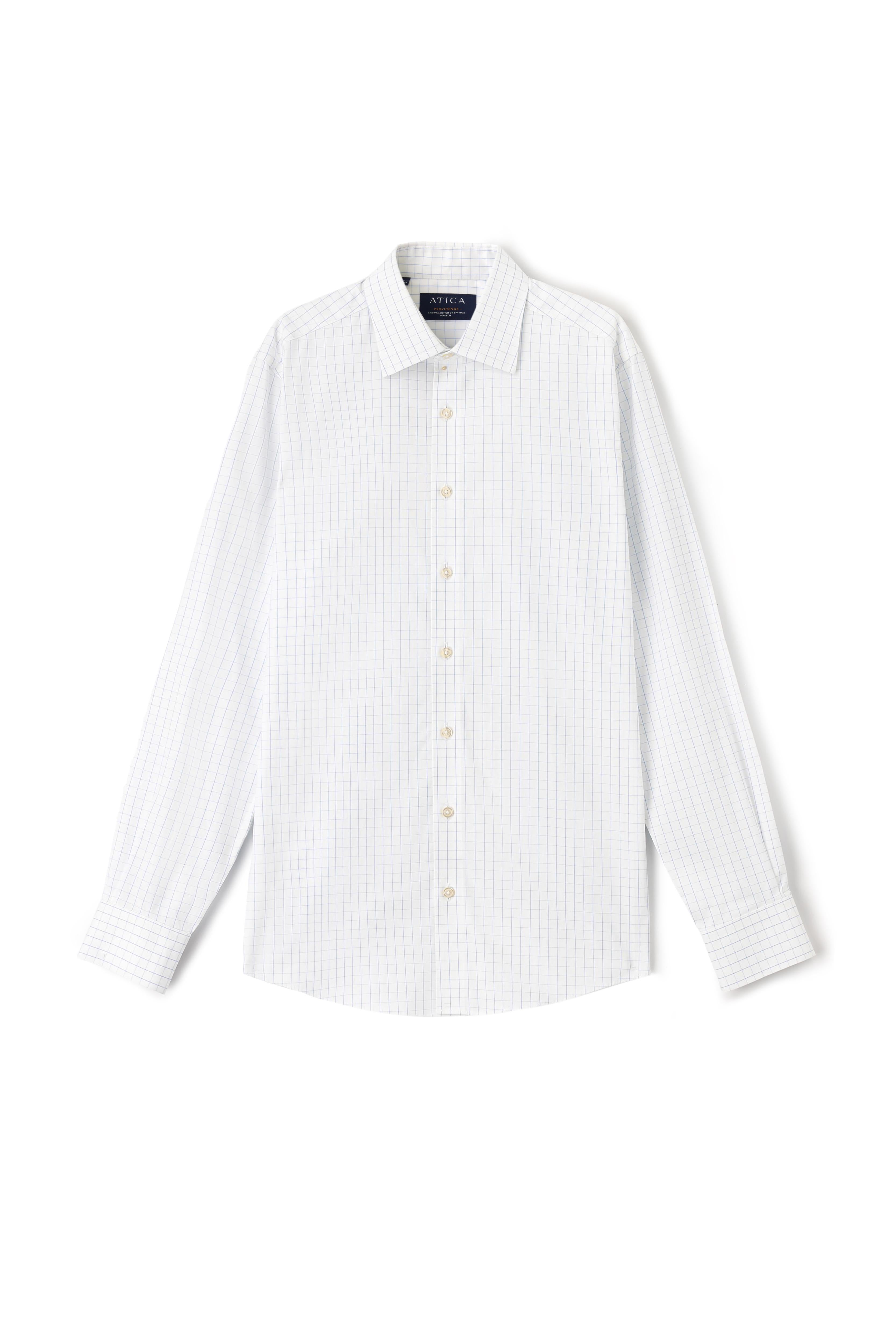 Providence Light Blue Windowpane Shirt - Atica Man