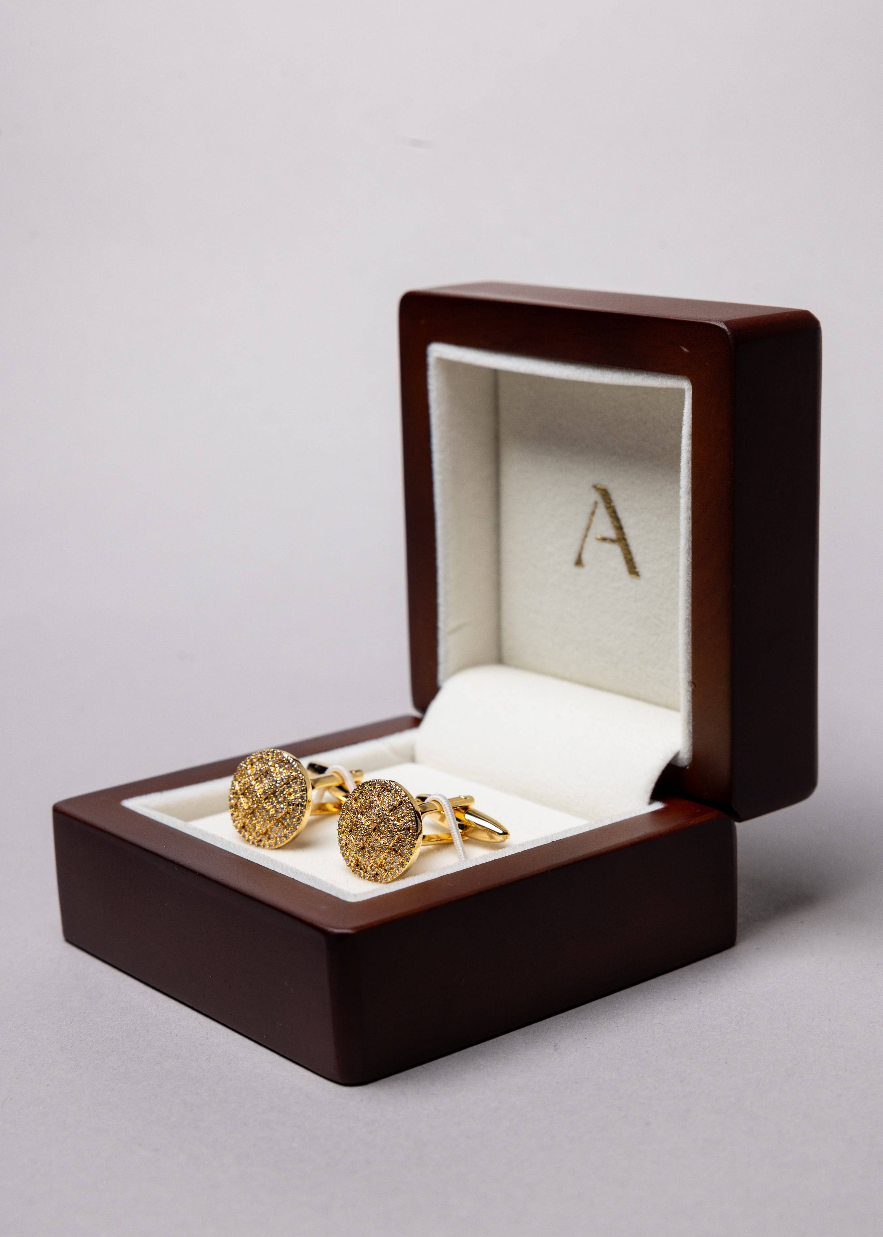 Grid Gleam Cufflinks - Atica Man