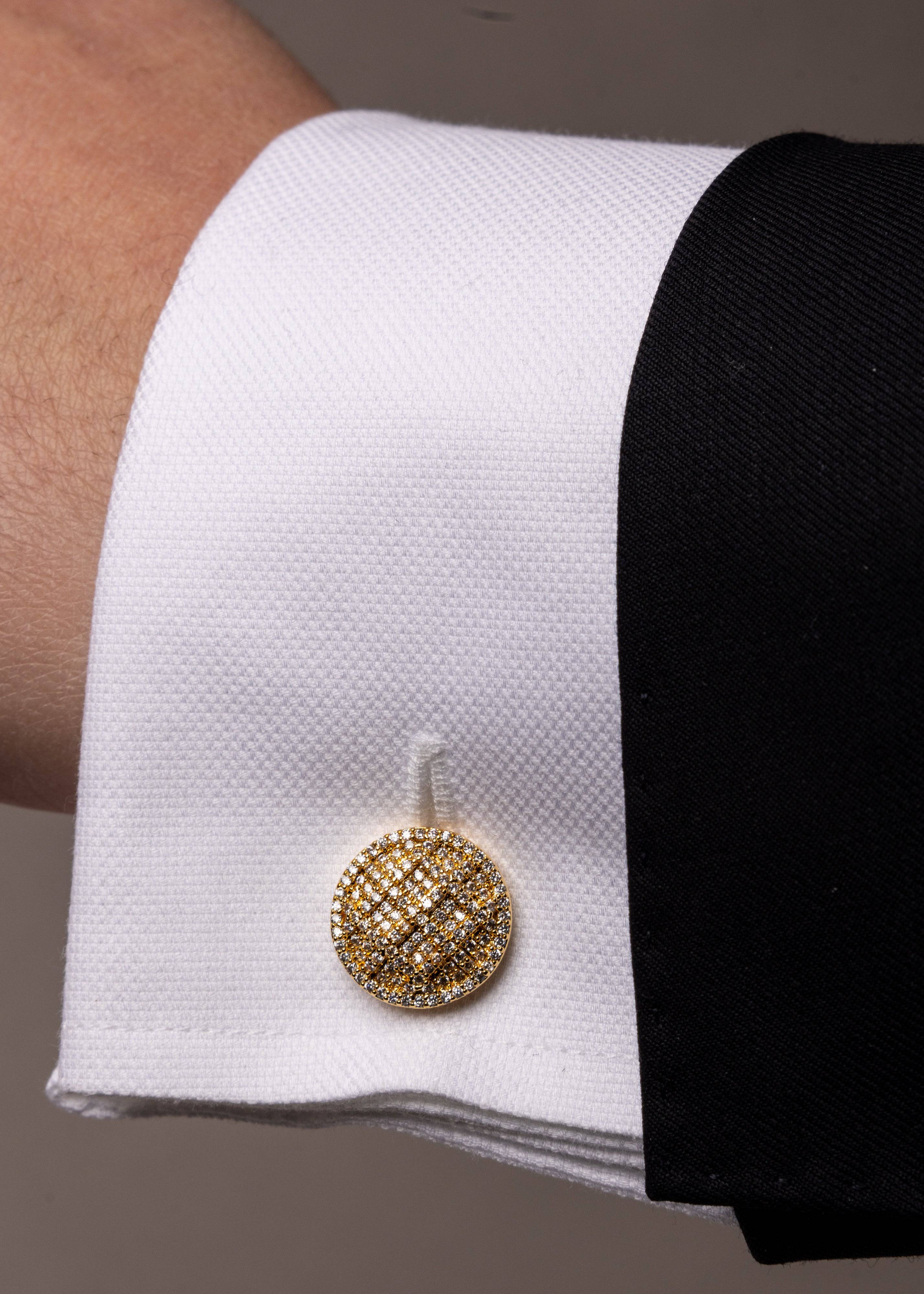 Grid Gleam Cufflinks - Atica Man