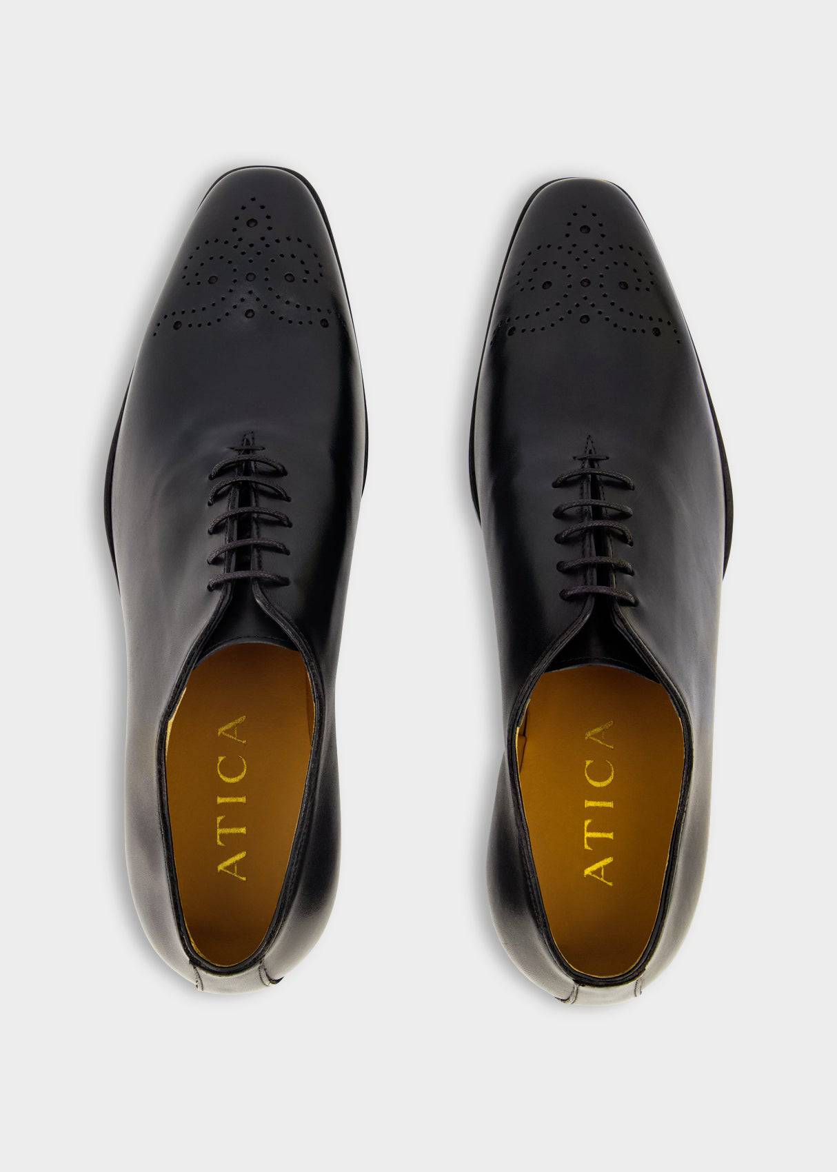 Brogue Wholecut Oxford Black - Atica Man