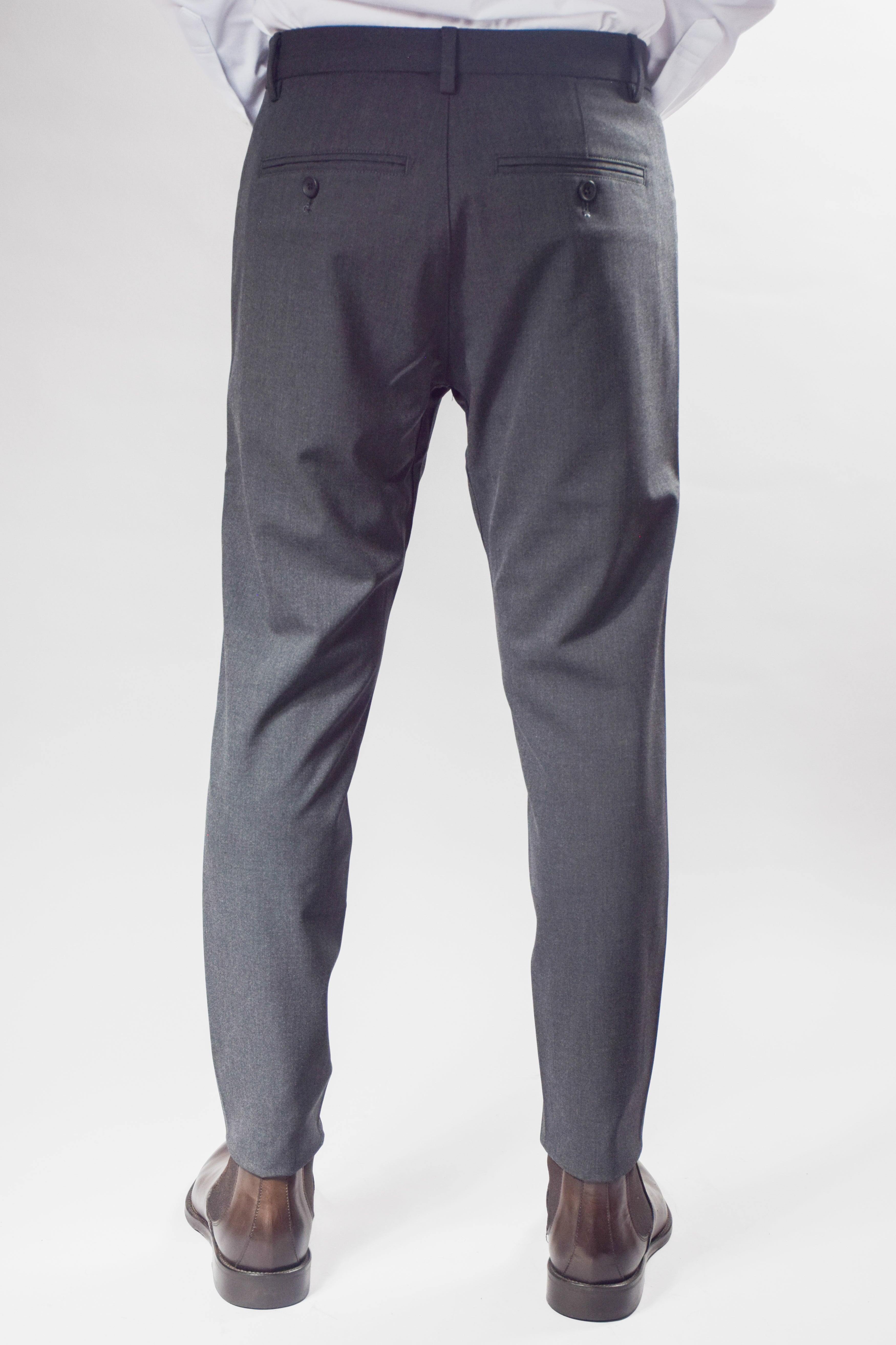 Charcoal Essential Stretch Pants - Atica Man