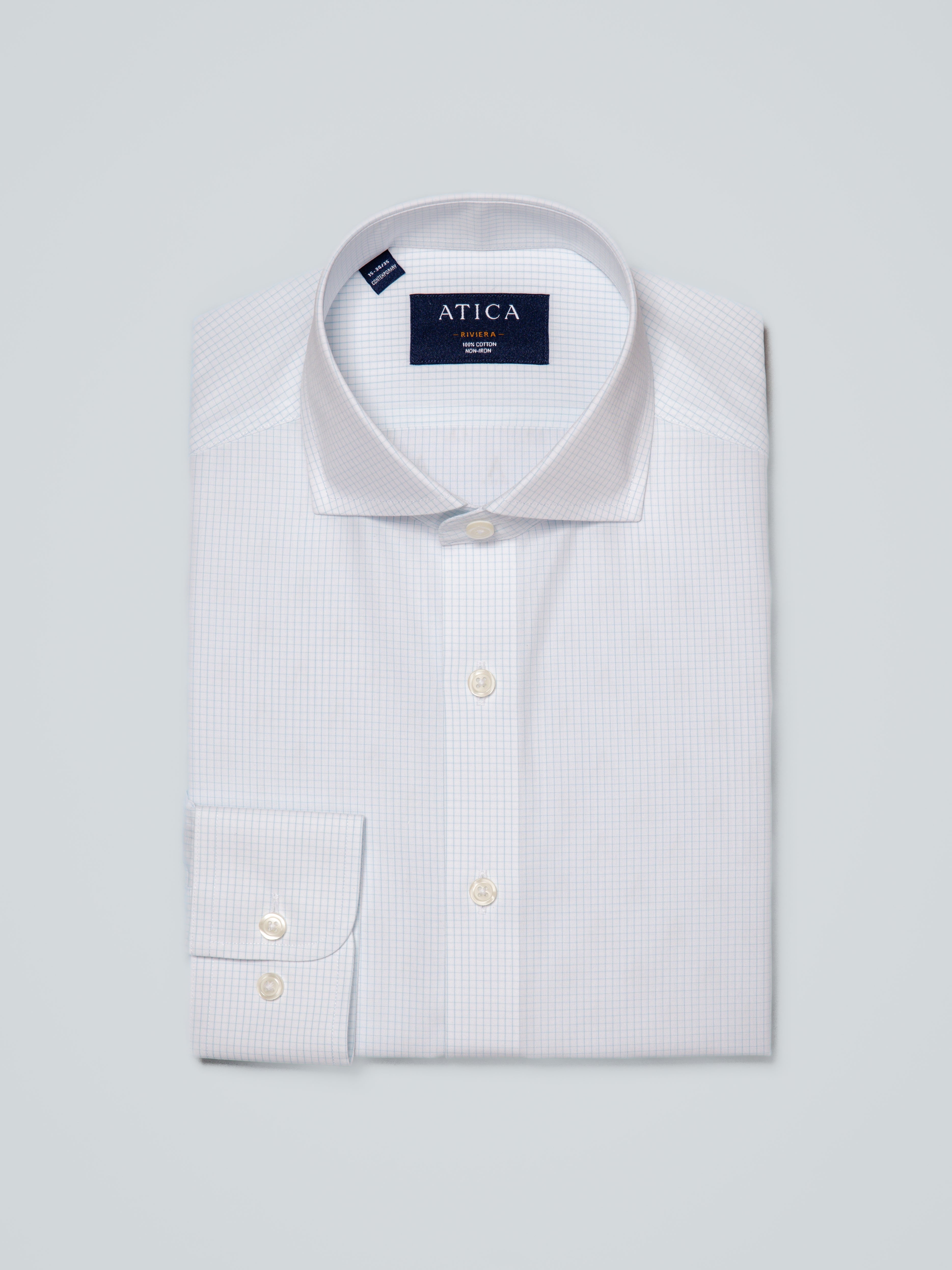 Riviera Mint Mini Grid Shirt - Atica Man