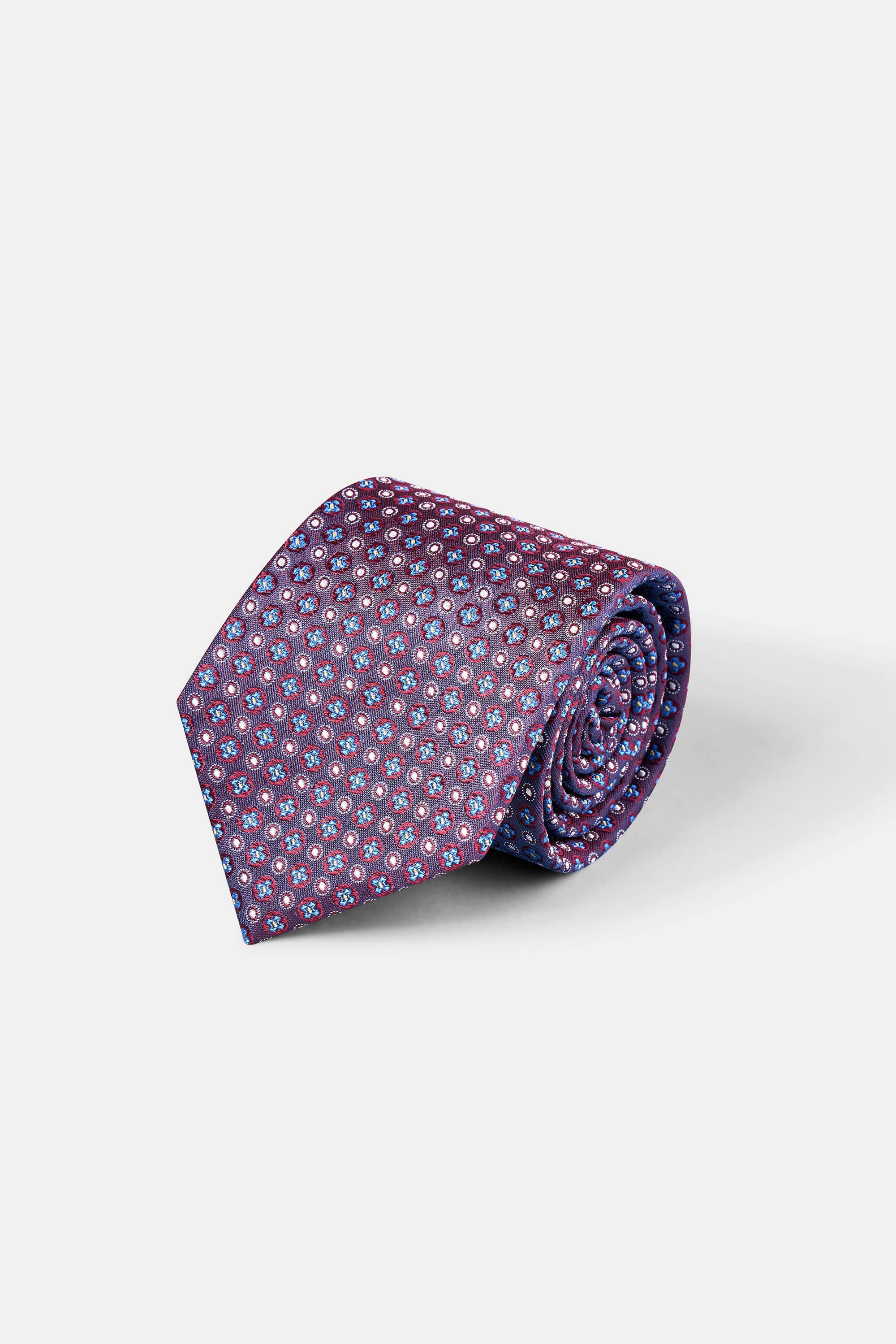 Woven Tie | 100% Silk | Flower Pattern.