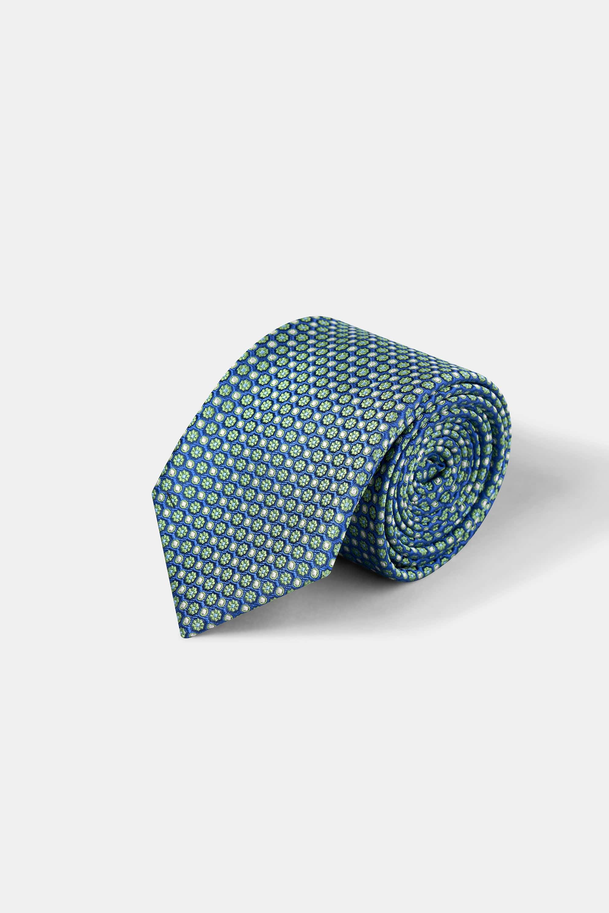 Woven Tie | 100% Silk | Micro Floral Pattern.