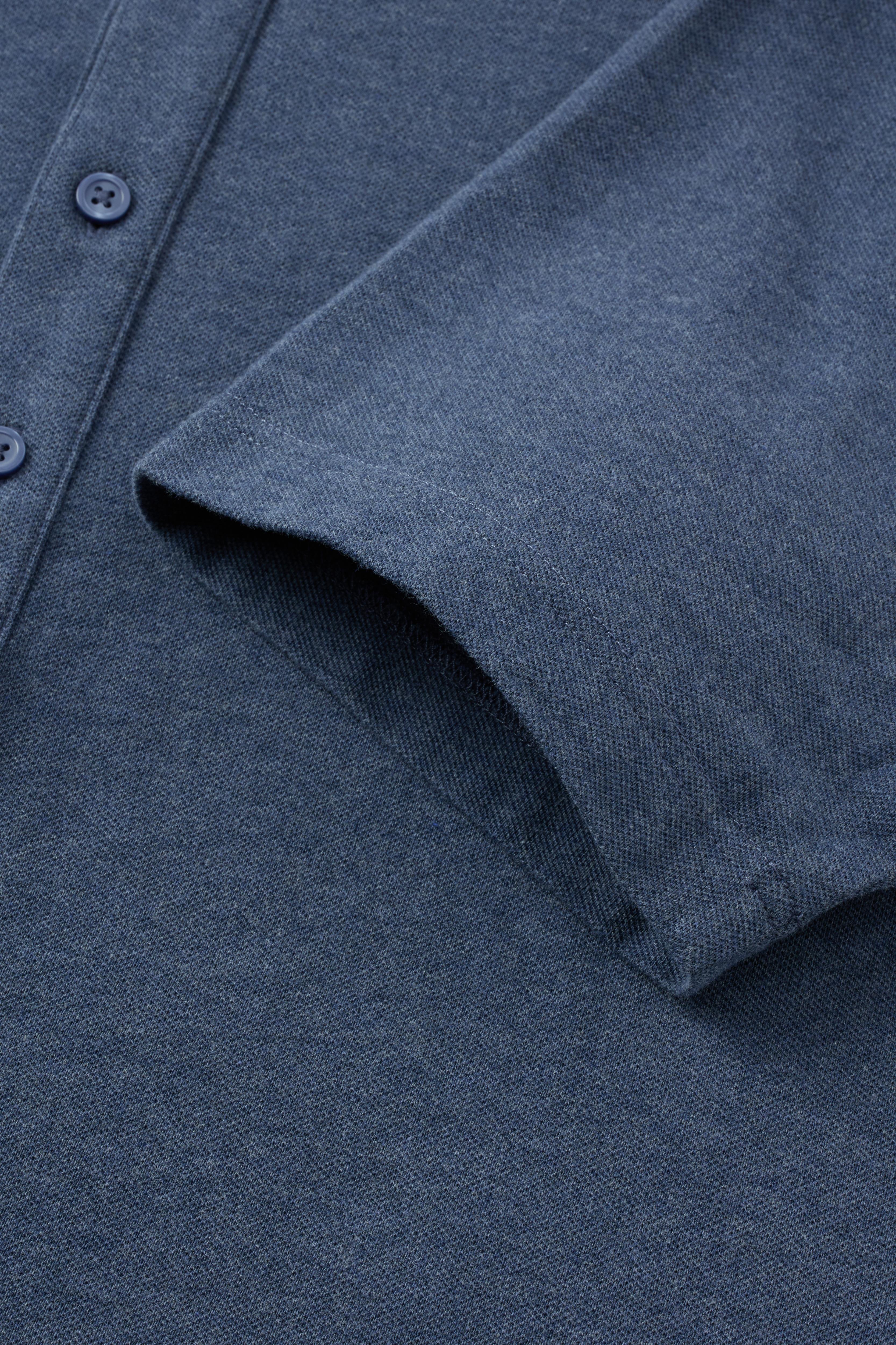 Dress Collar Performance Polo - Heather Blue - Atica Man