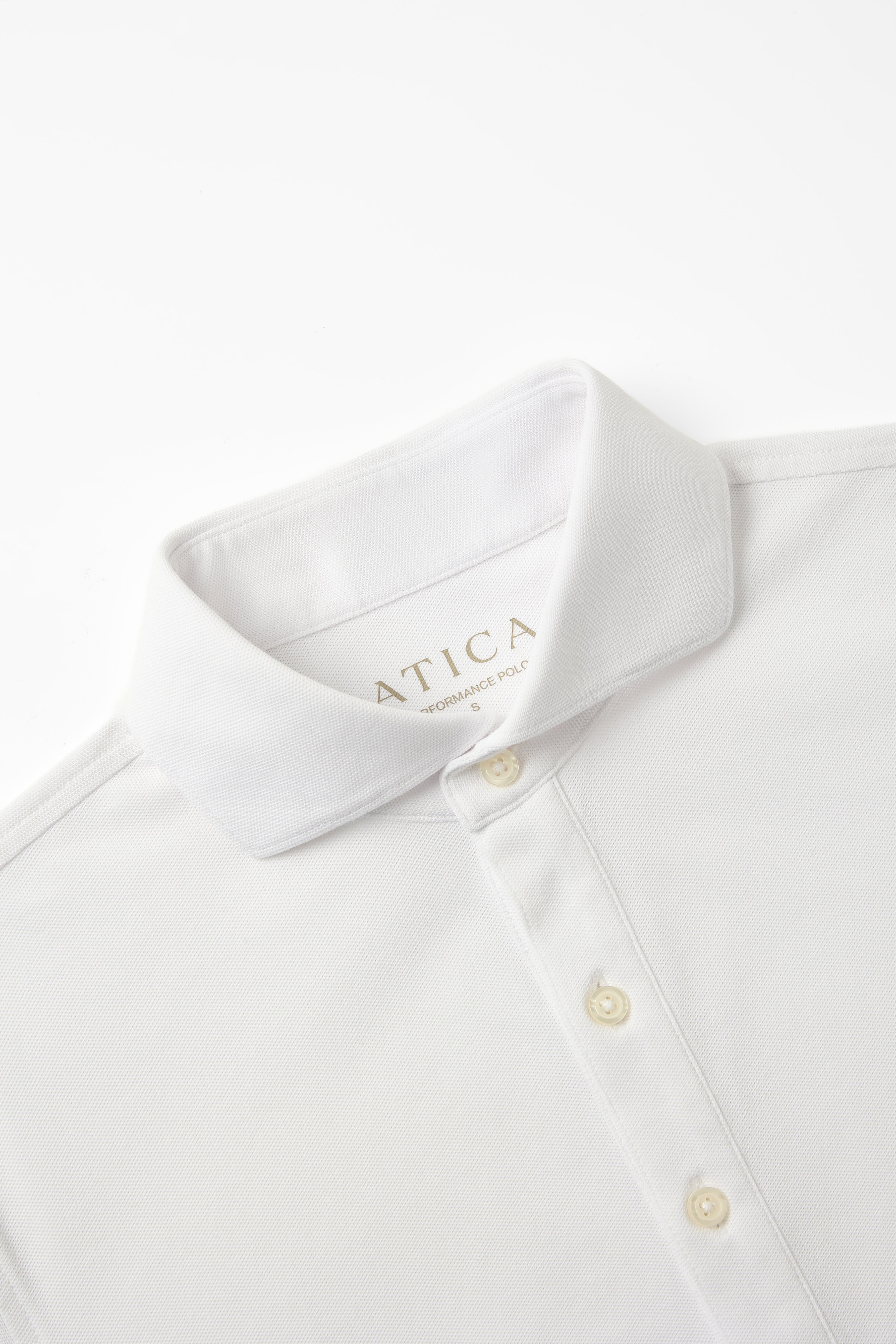 Dress Collar Performance Short Sleeve Polo - White