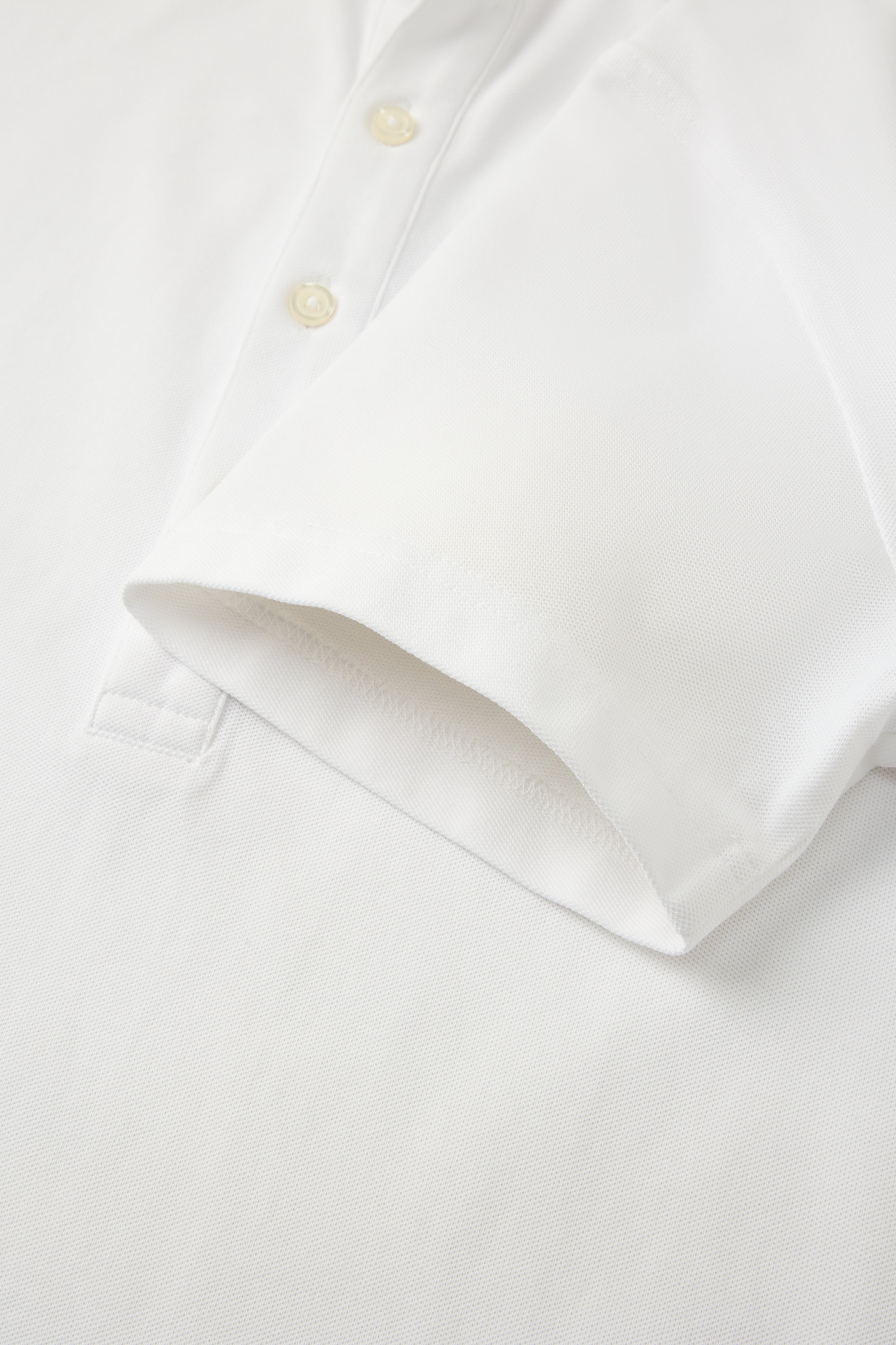 Dress Collar Performance Short Sleeve Polo - White - Atica Man