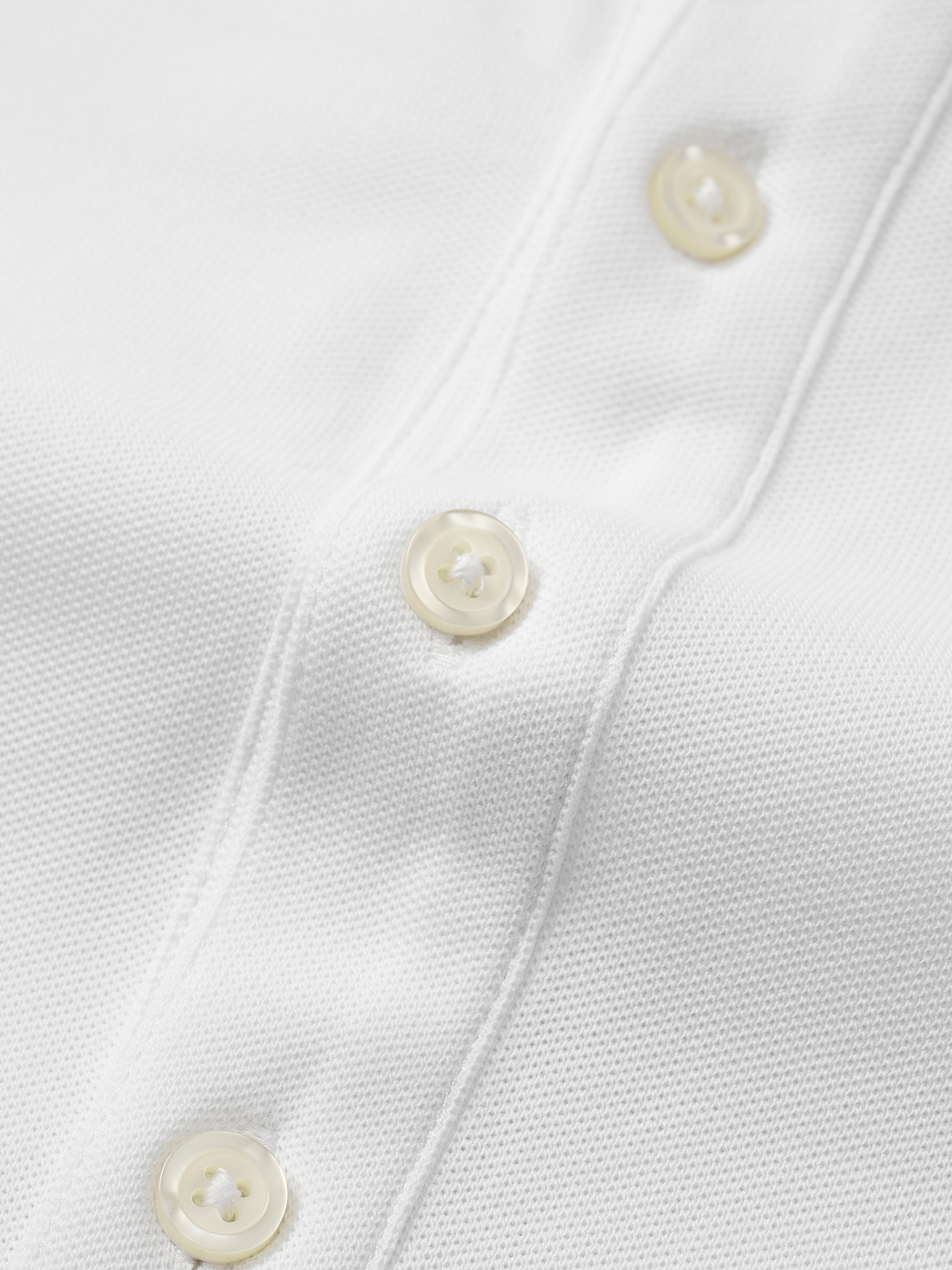Dress Collar Performance Short Sleeve Polo - White - Atica Man