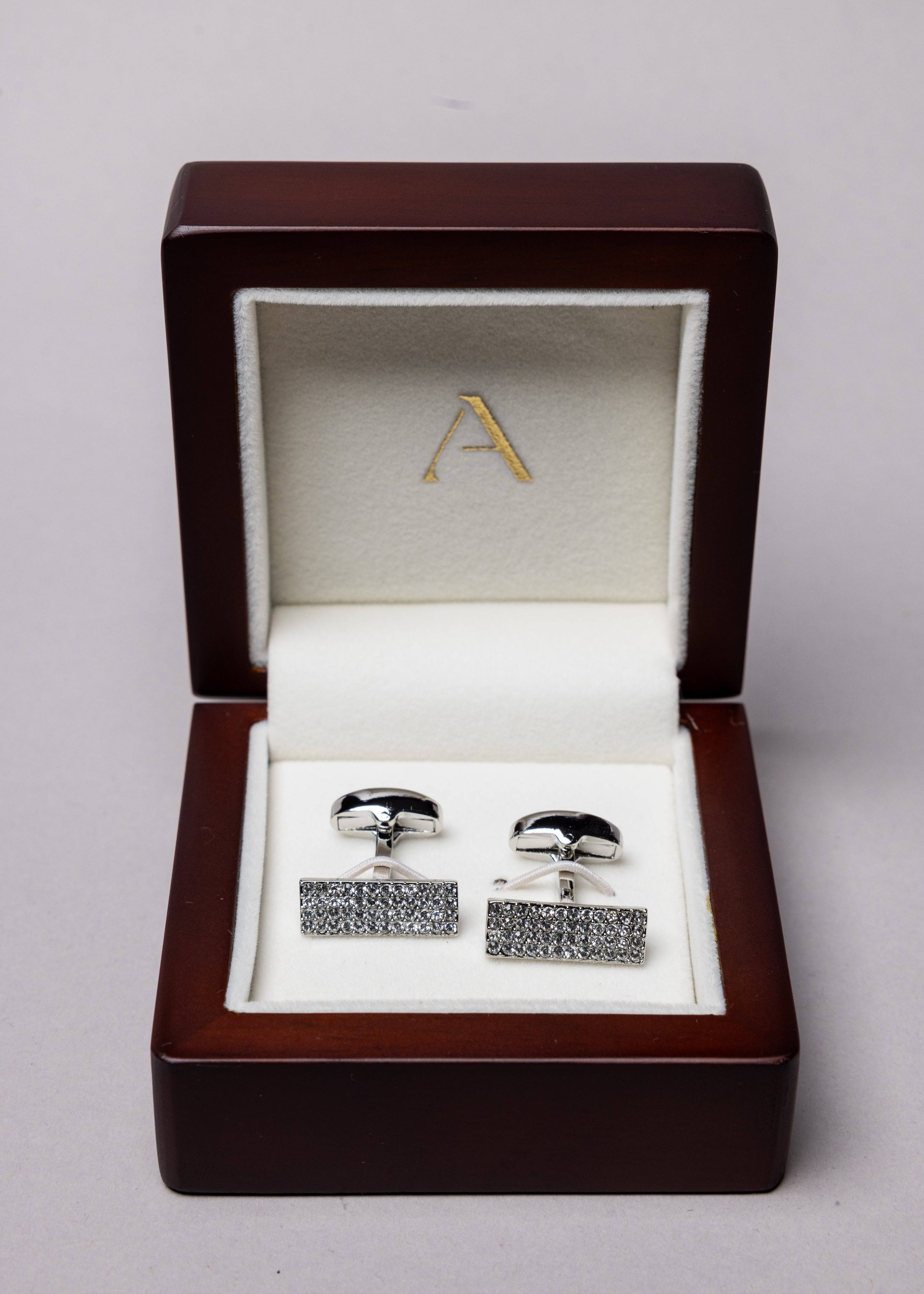 Swarovski Crystal Bar Cufflinks - Atica Man