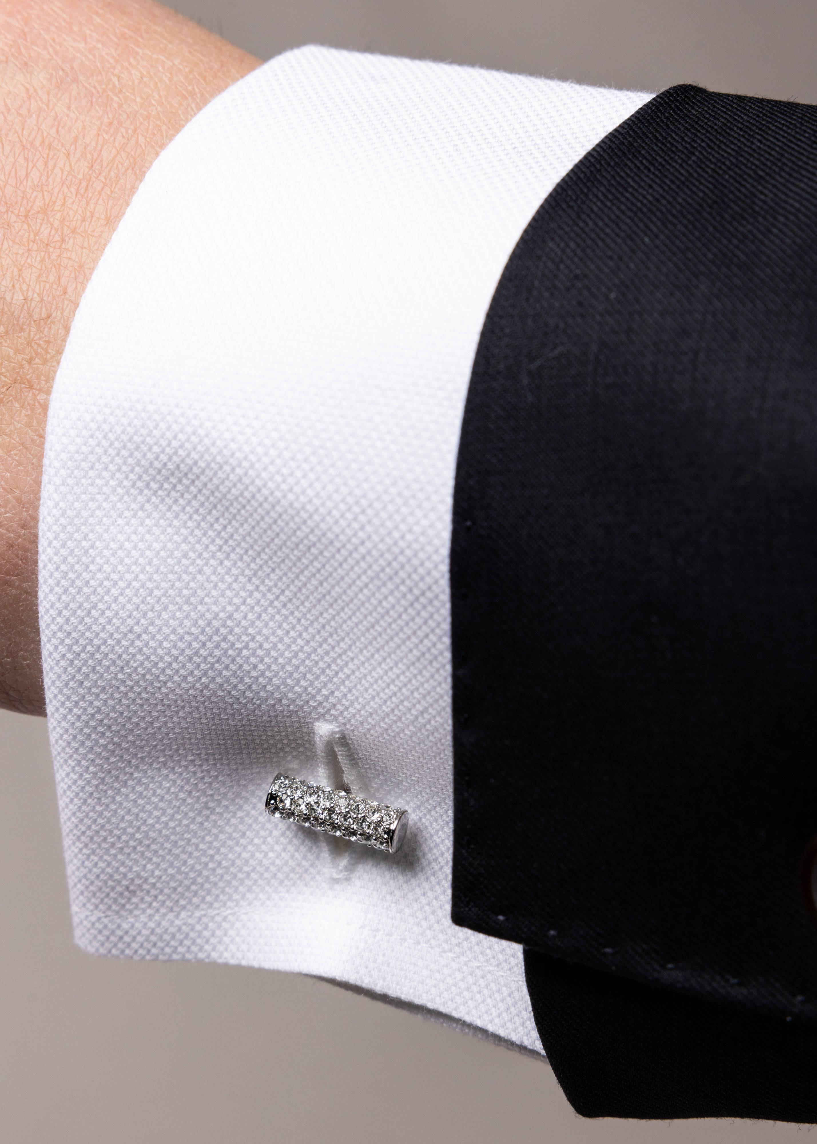Swarovski Diamond Bar Cufflinks - Atica Man