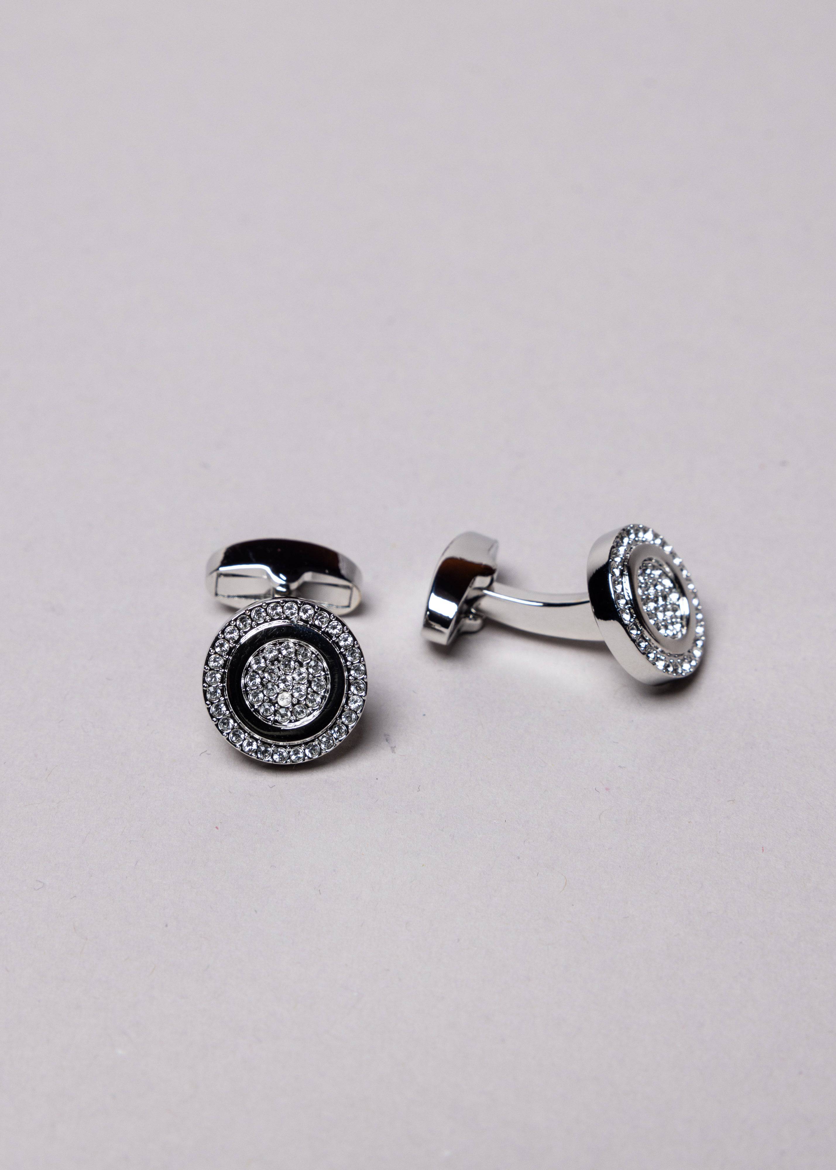 Swarovski Round Cubic Cufflinks - Atica Man