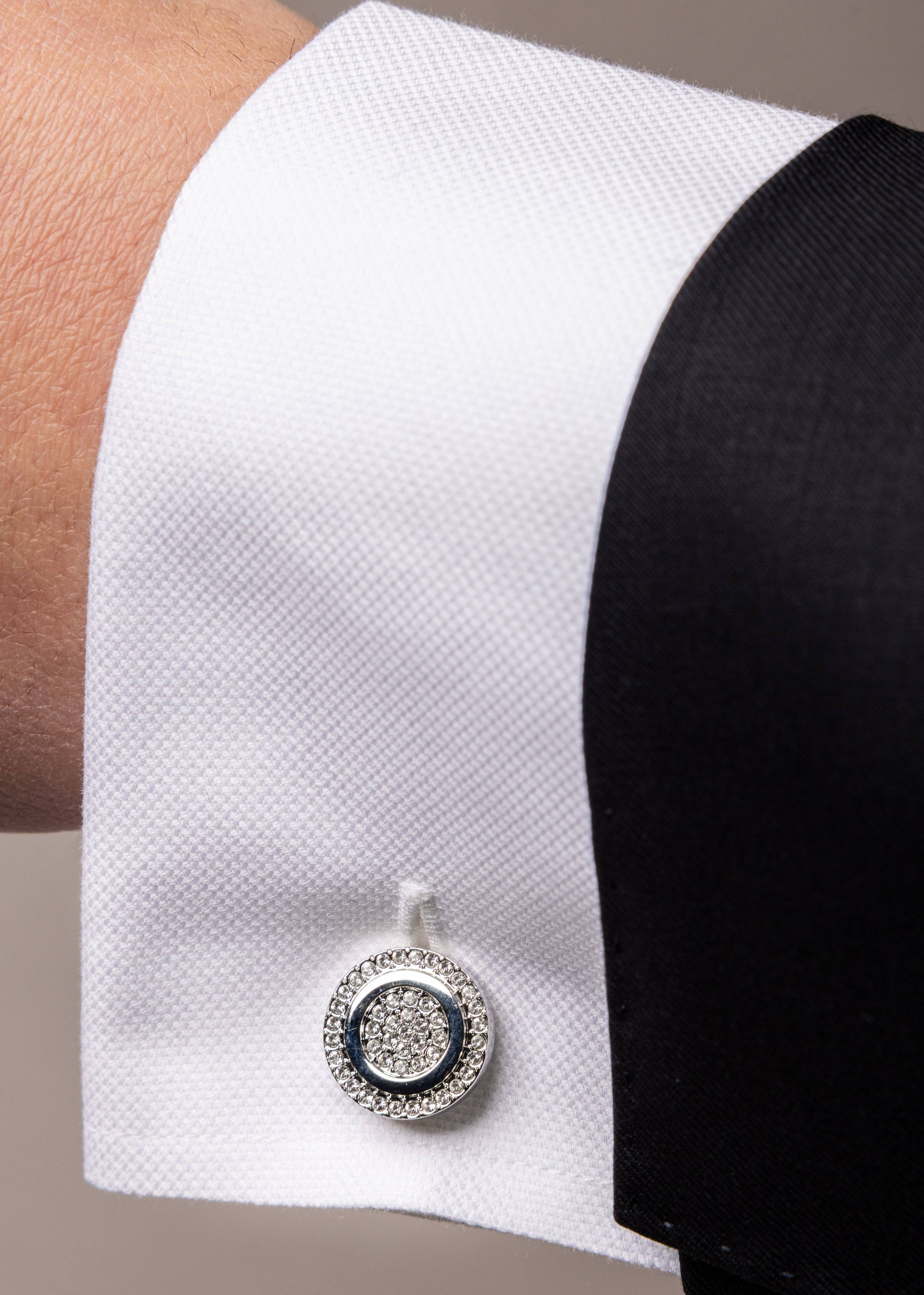 Swarovski Round Cubic Cufflinks - Atica Man