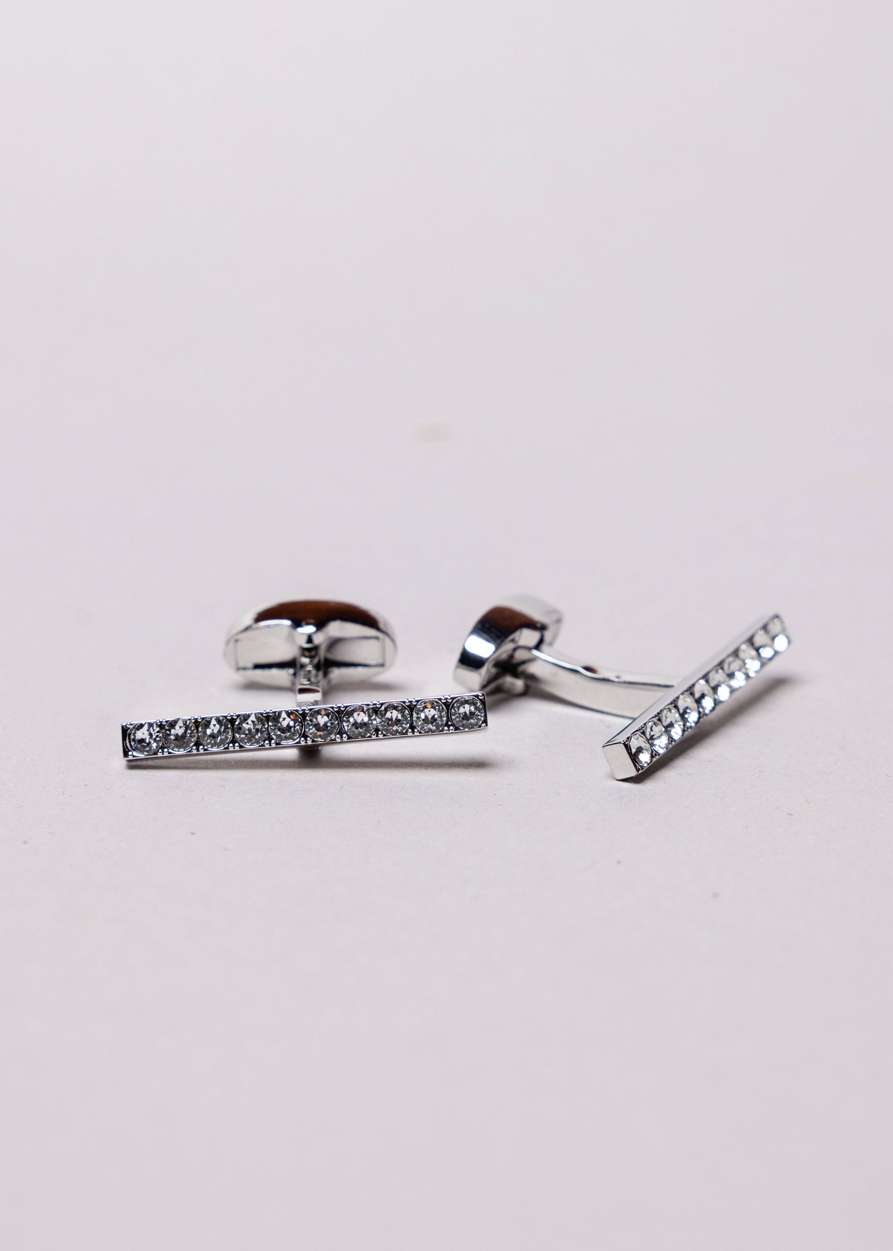 Swarovski Shimmer Bar Cufflinks - Atica Man