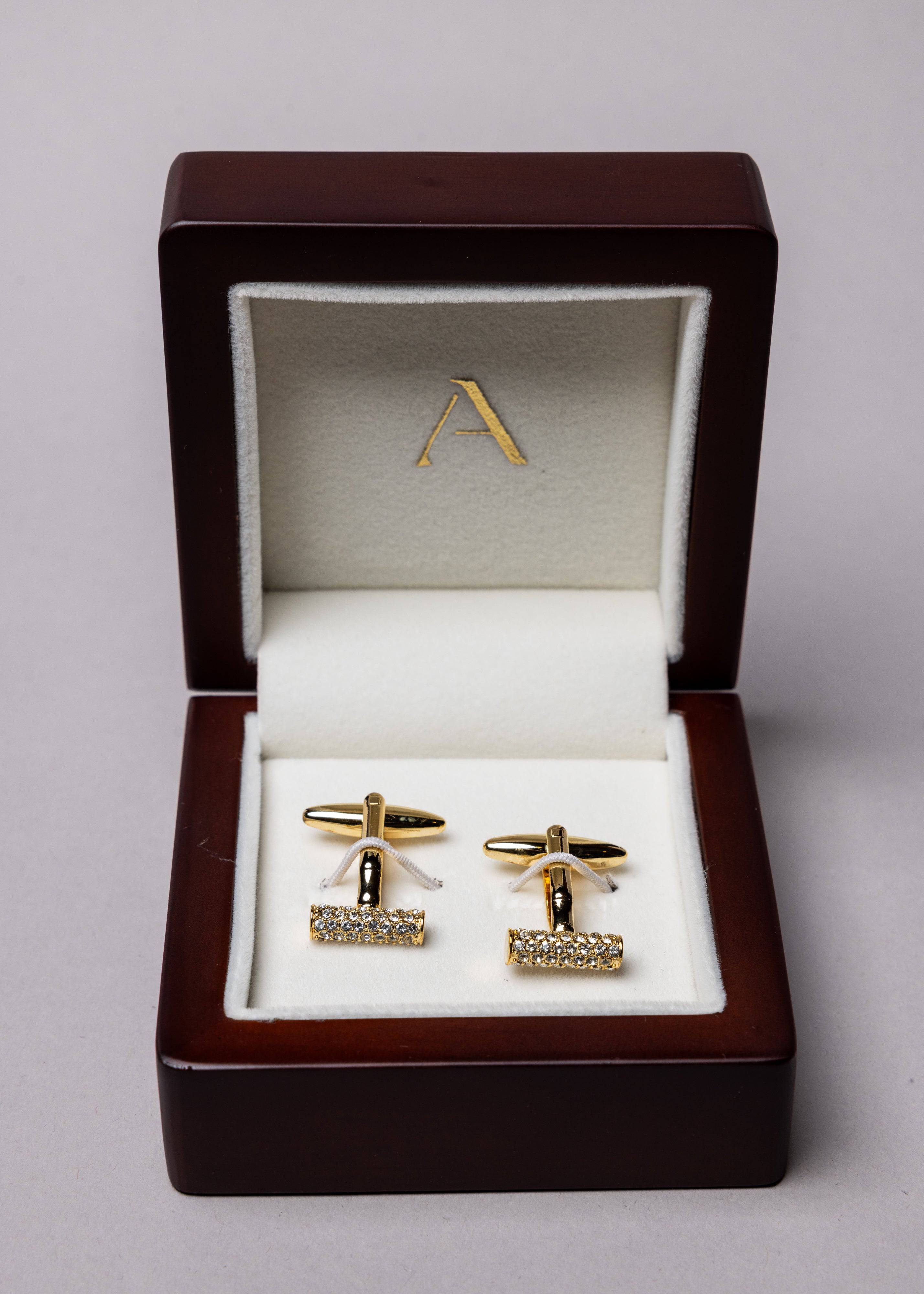 Swarovski Diamond Bar Cufflinks - Atica Man