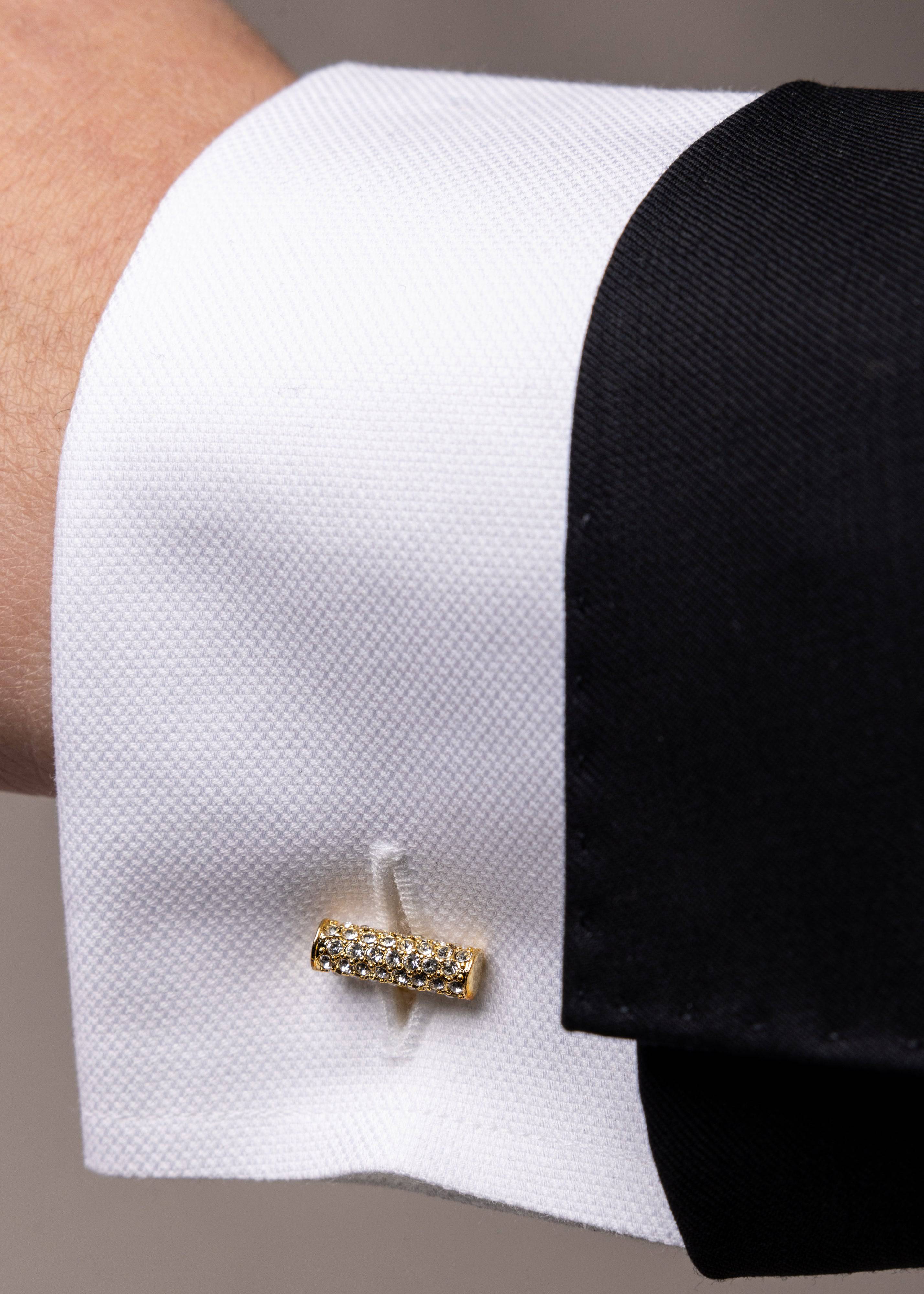 Swarovski Diamond Bar Cufflinks - Atica Man