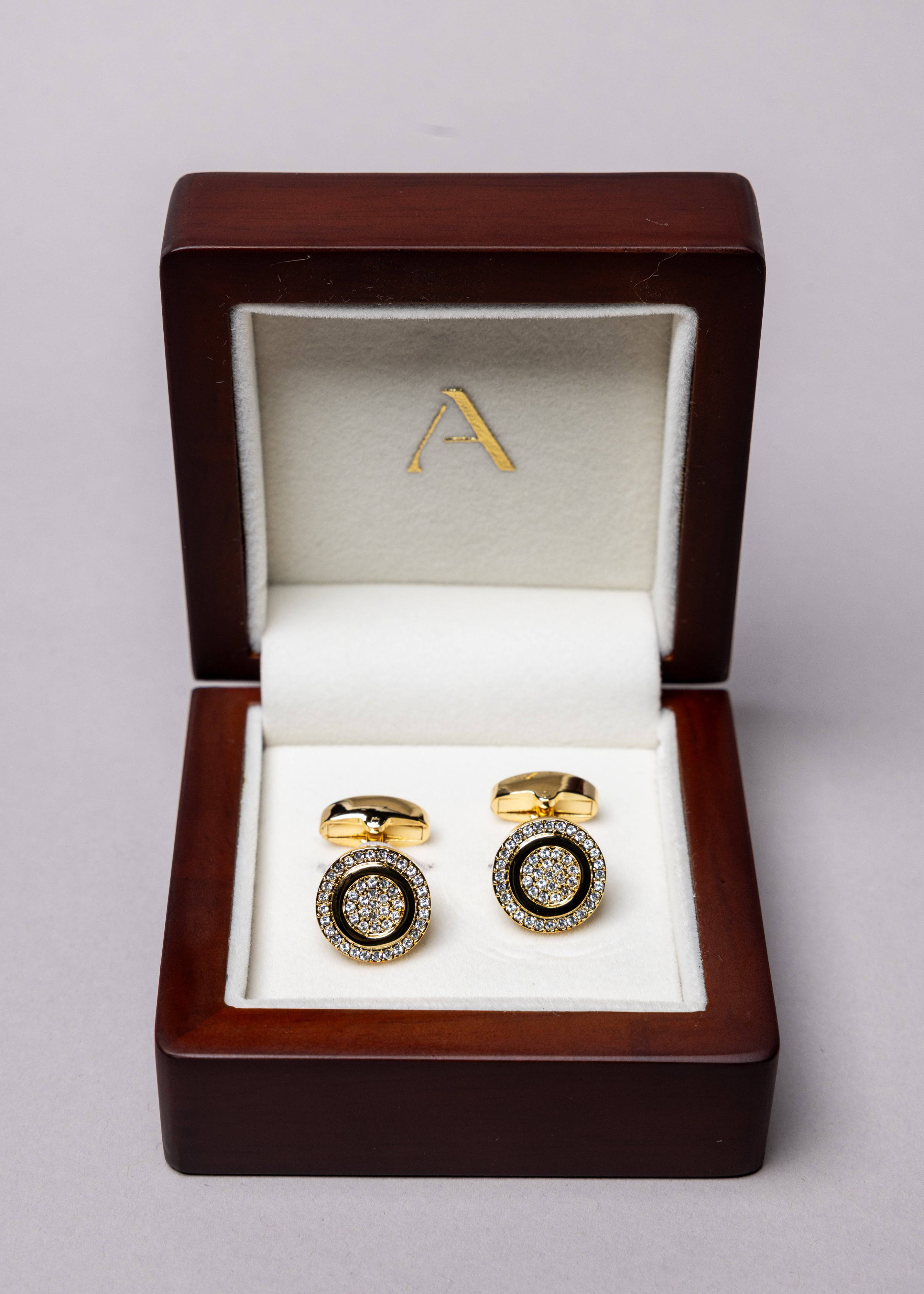 Swarovski Round Cubic Cufflinks - Atica Man